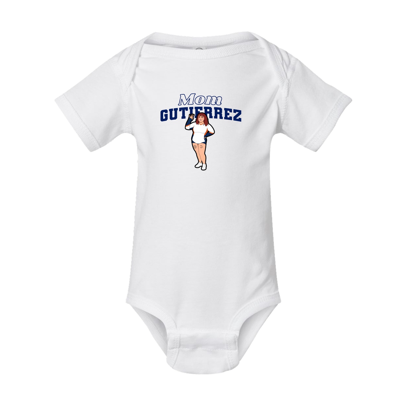 Baby Onesie — Mothers Day Block in White