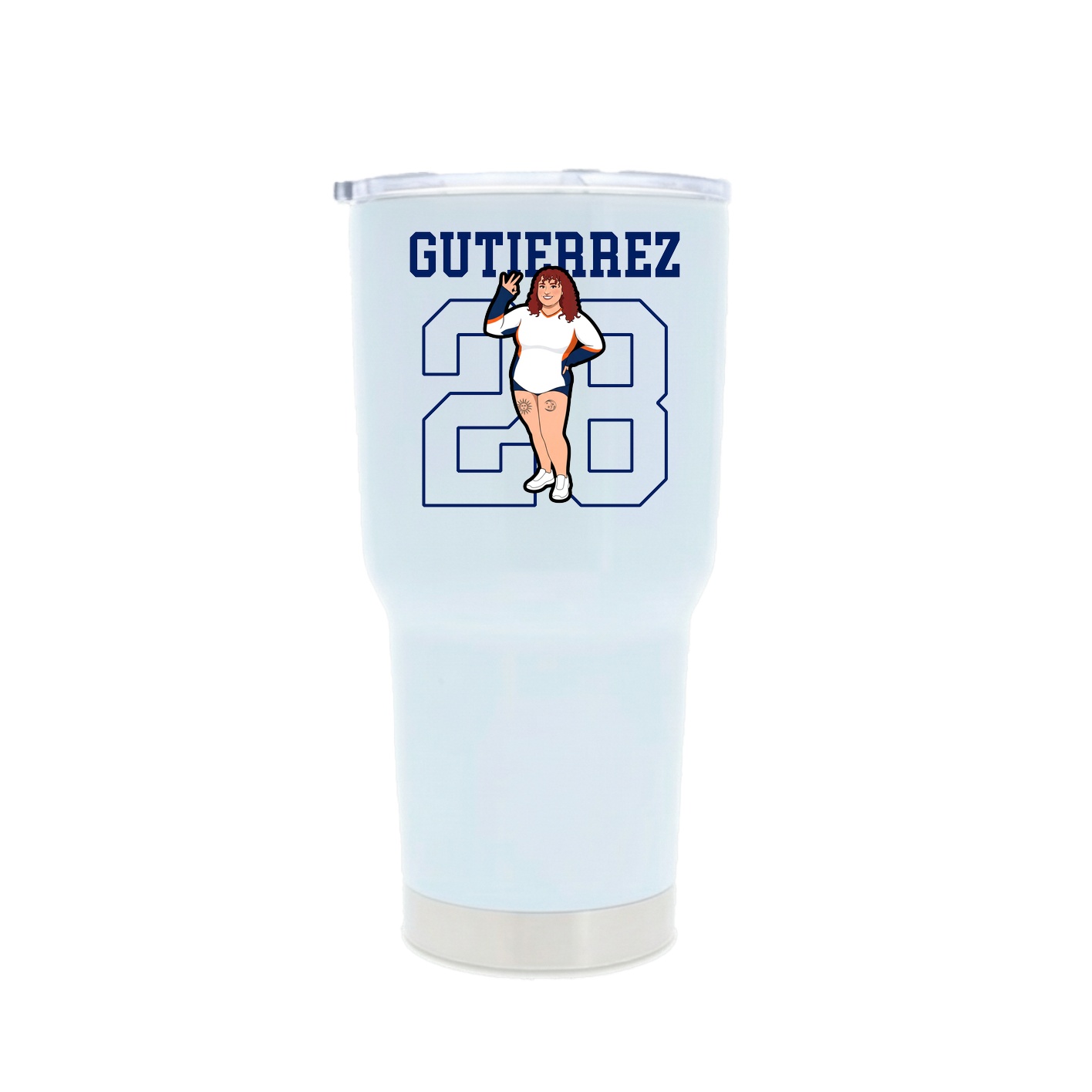 30oz Stainless Steel Tumbler — Shirsey in White