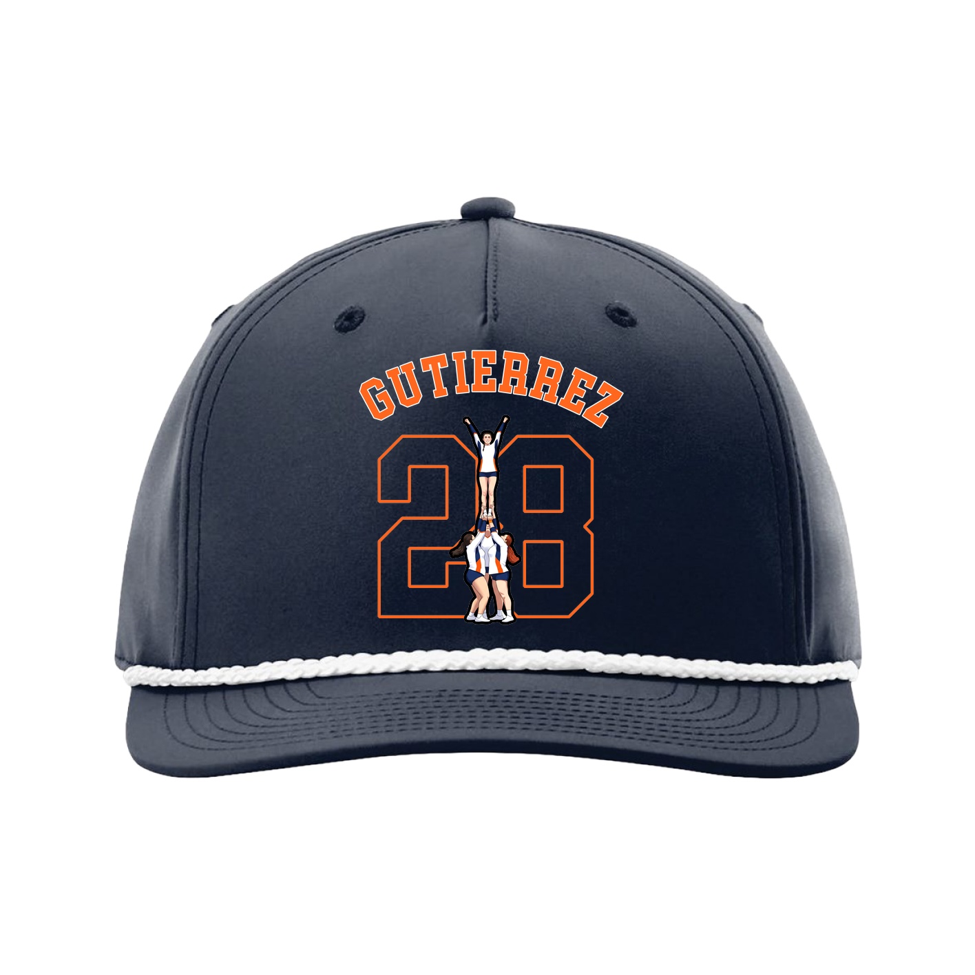 Five-Panel Classic Rope Cap — Shirsey Arch in Navy