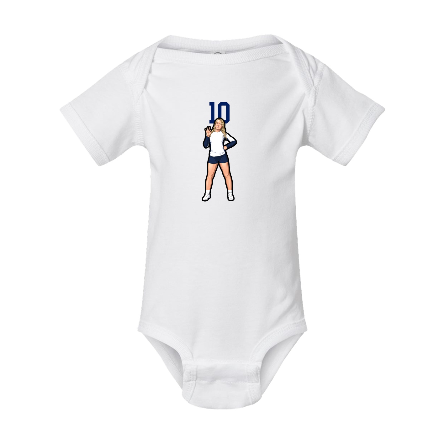 Baby Onesie — Number Top in White