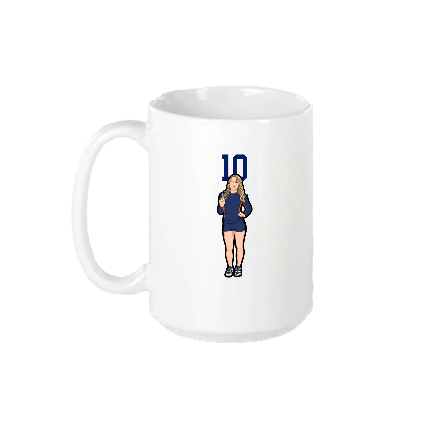 15oz Coffee Mug — Number Top in White