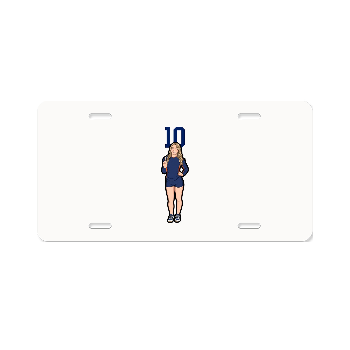 License Plate — Number Top in Classic