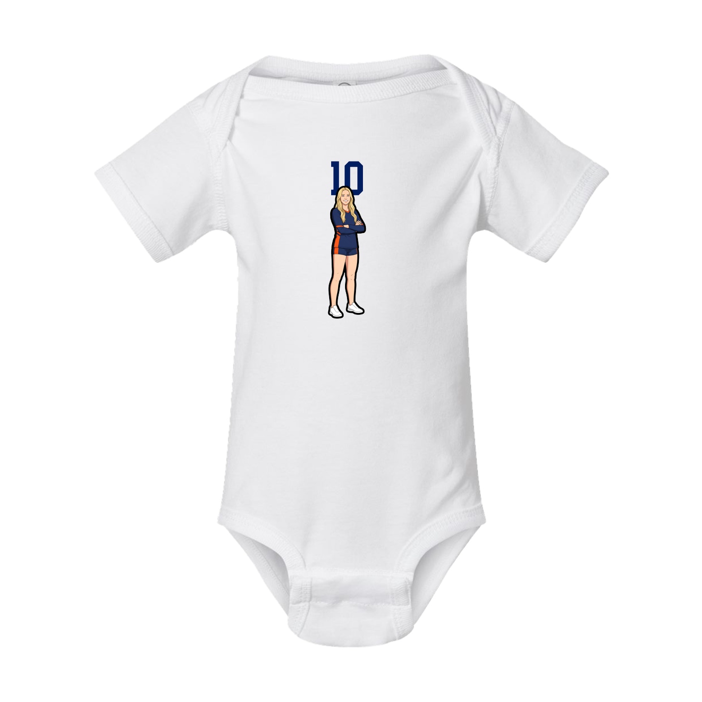 Baby Onesie — Number Top in White