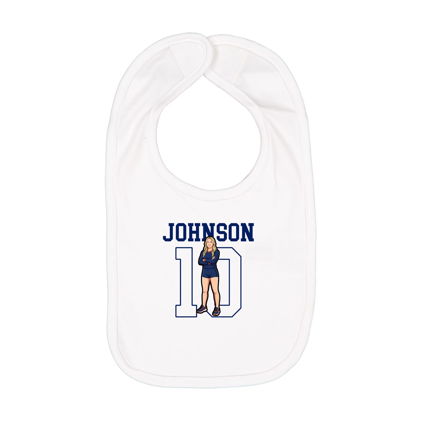 Infant Bib — Shirsey in White