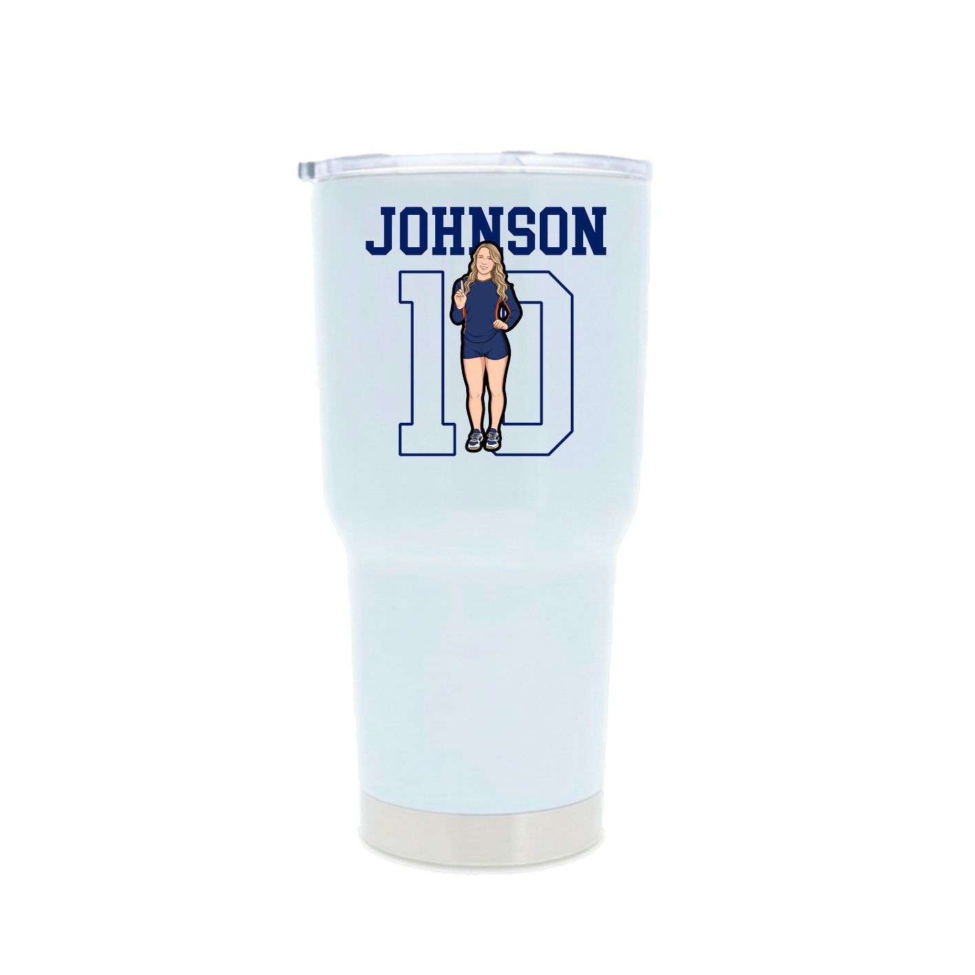 30oz Stainless Steel Tumbler — Shirsey in White