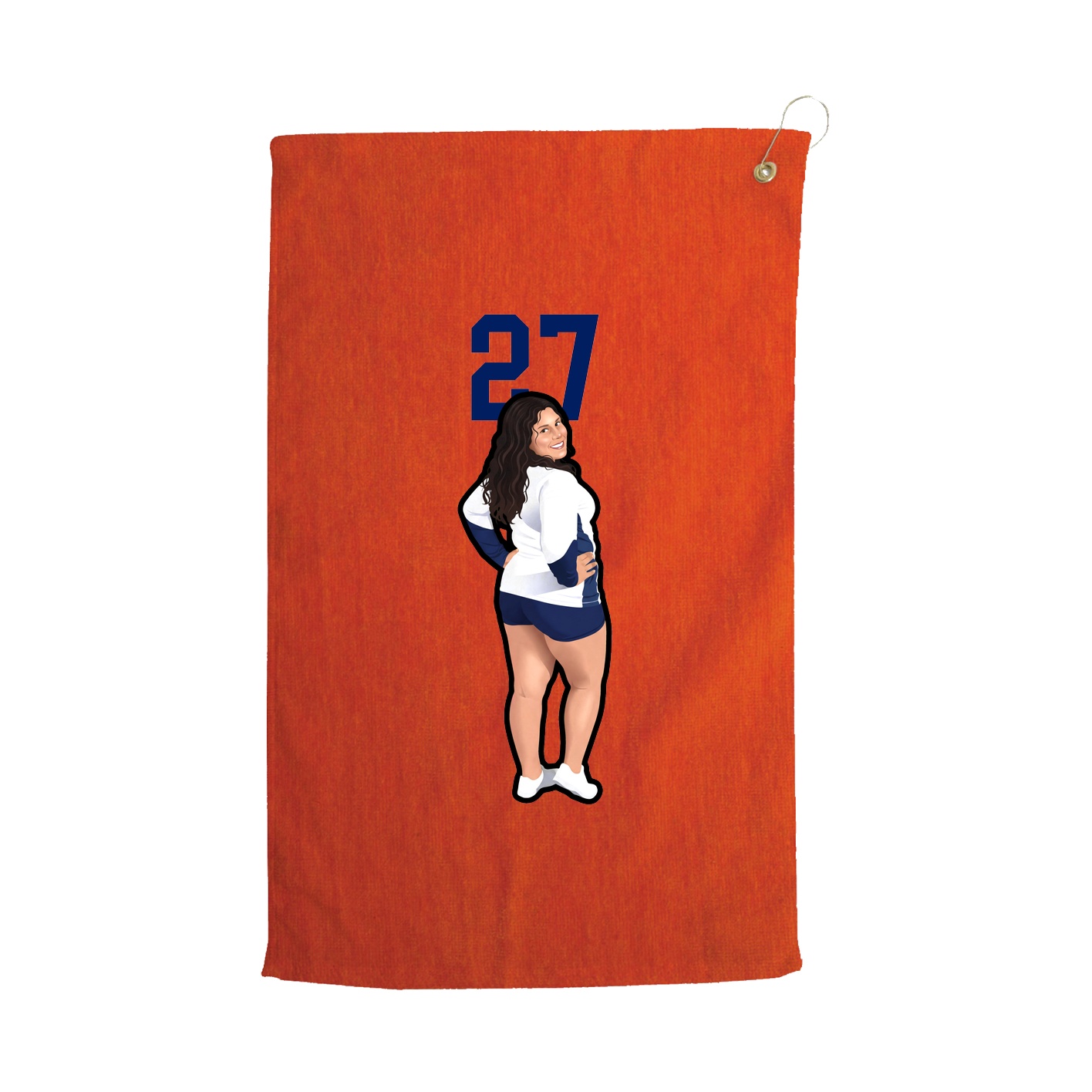 Golf Towel — Number Top in Orange