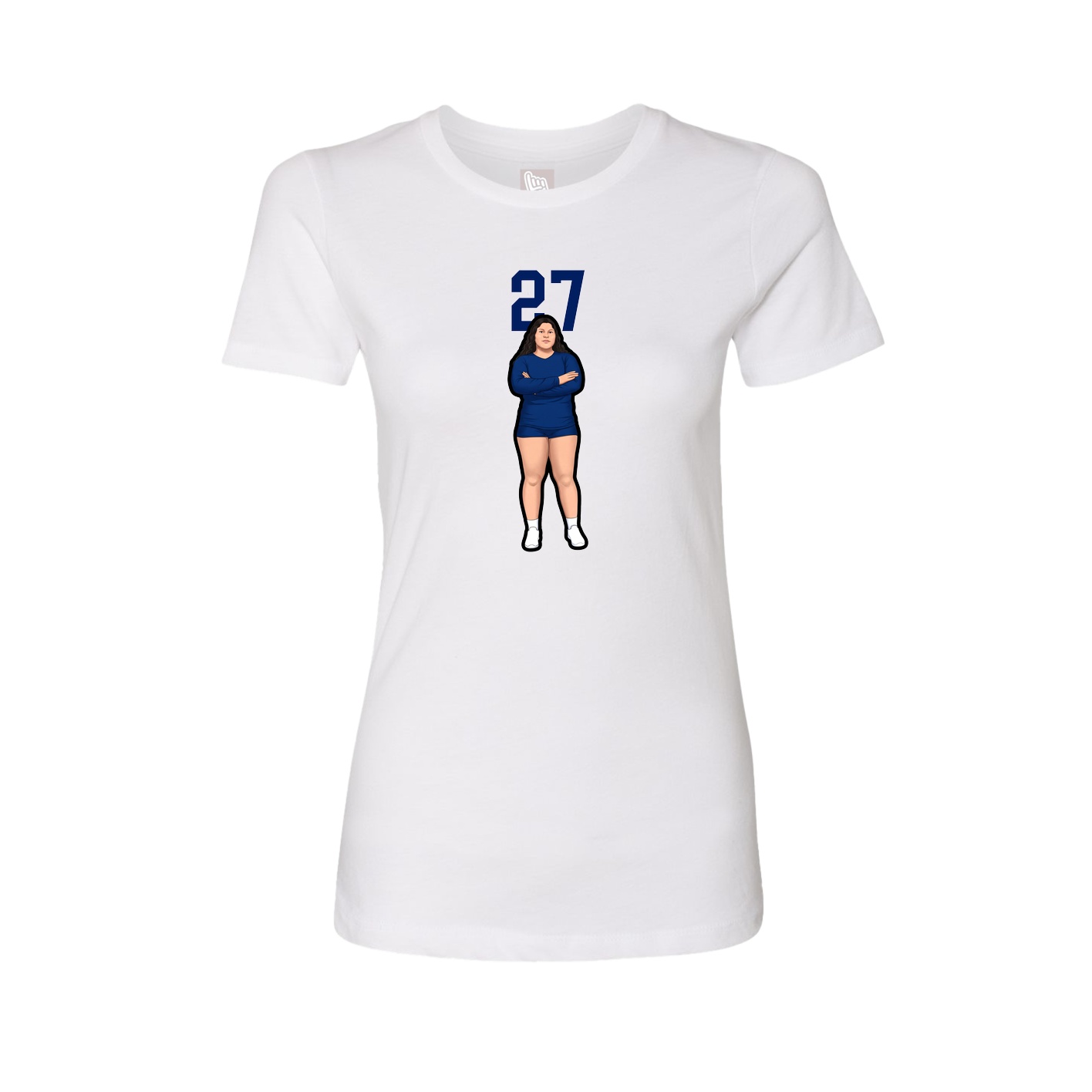Fitted Women's Tee — Number Top in White