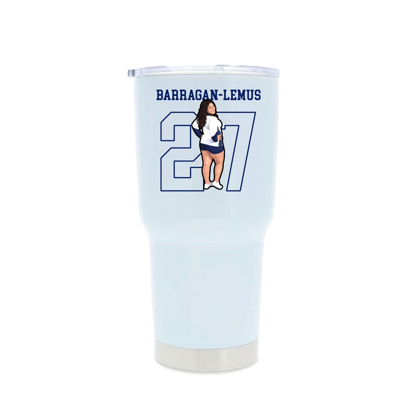 30oz Stainless Steel Tumbler — Shirsey in White