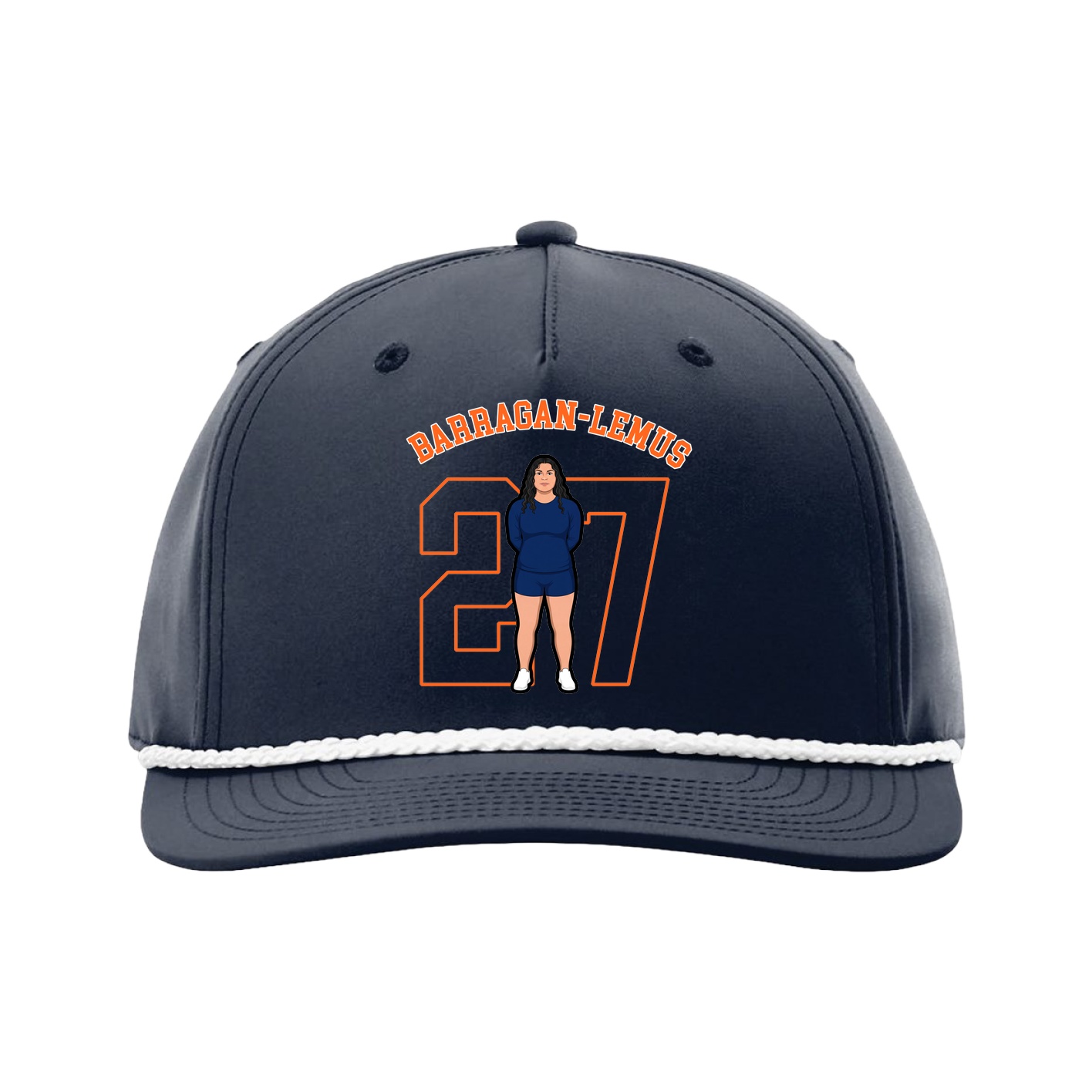 Five-Panel Classic Rope Cap — Shirsey Arch in Navy