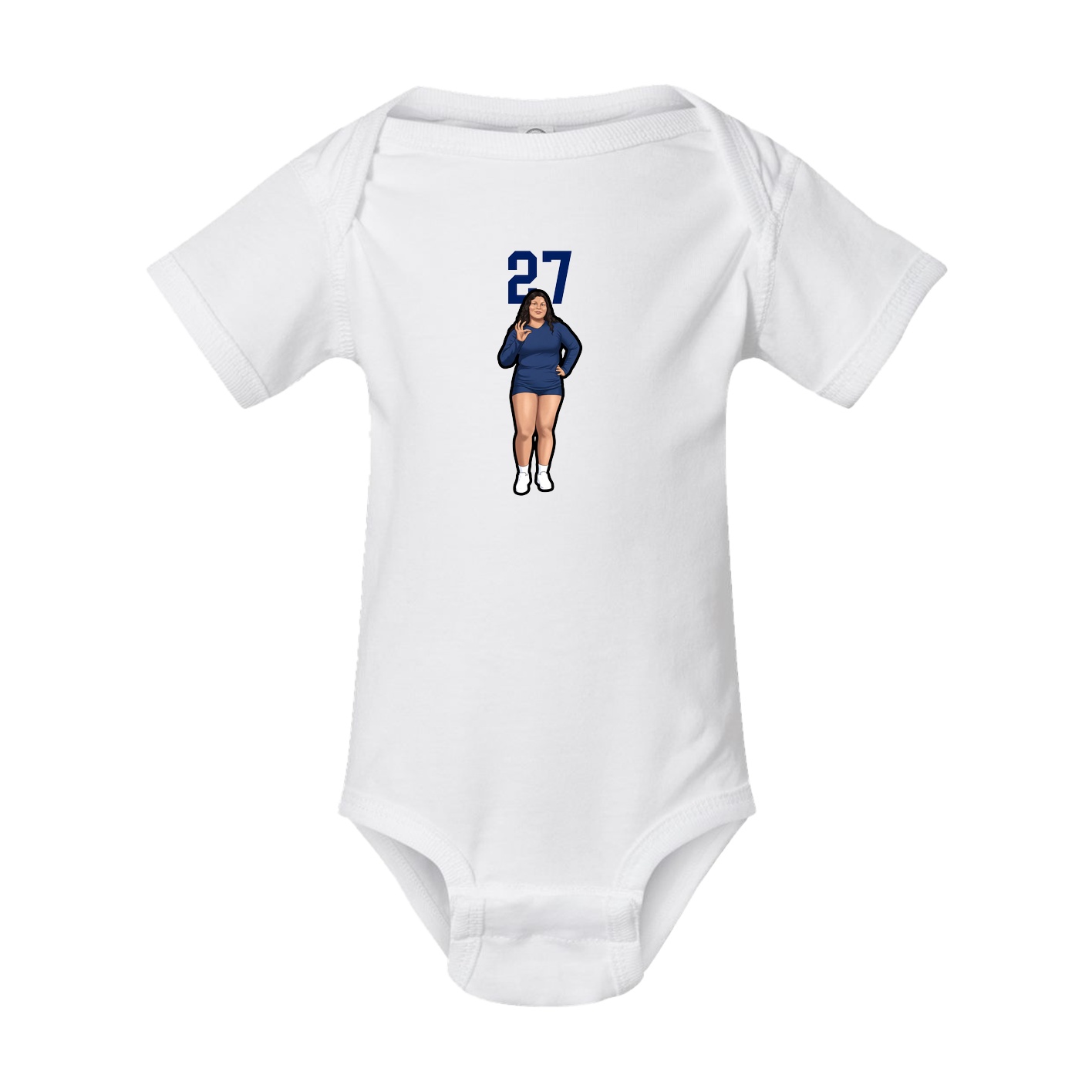 Baby Onesie — Number Top in White