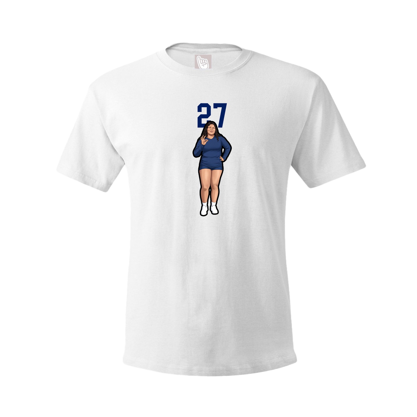 Youth Tee — Number Top in White