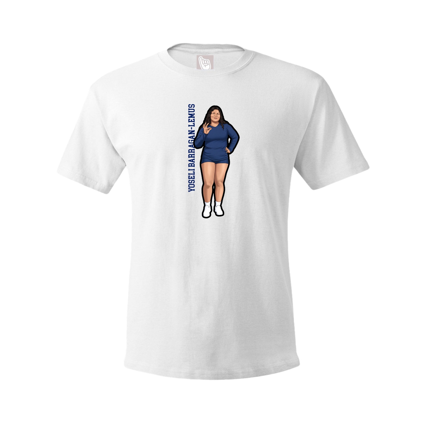Youth Tee — Name Vertical in White