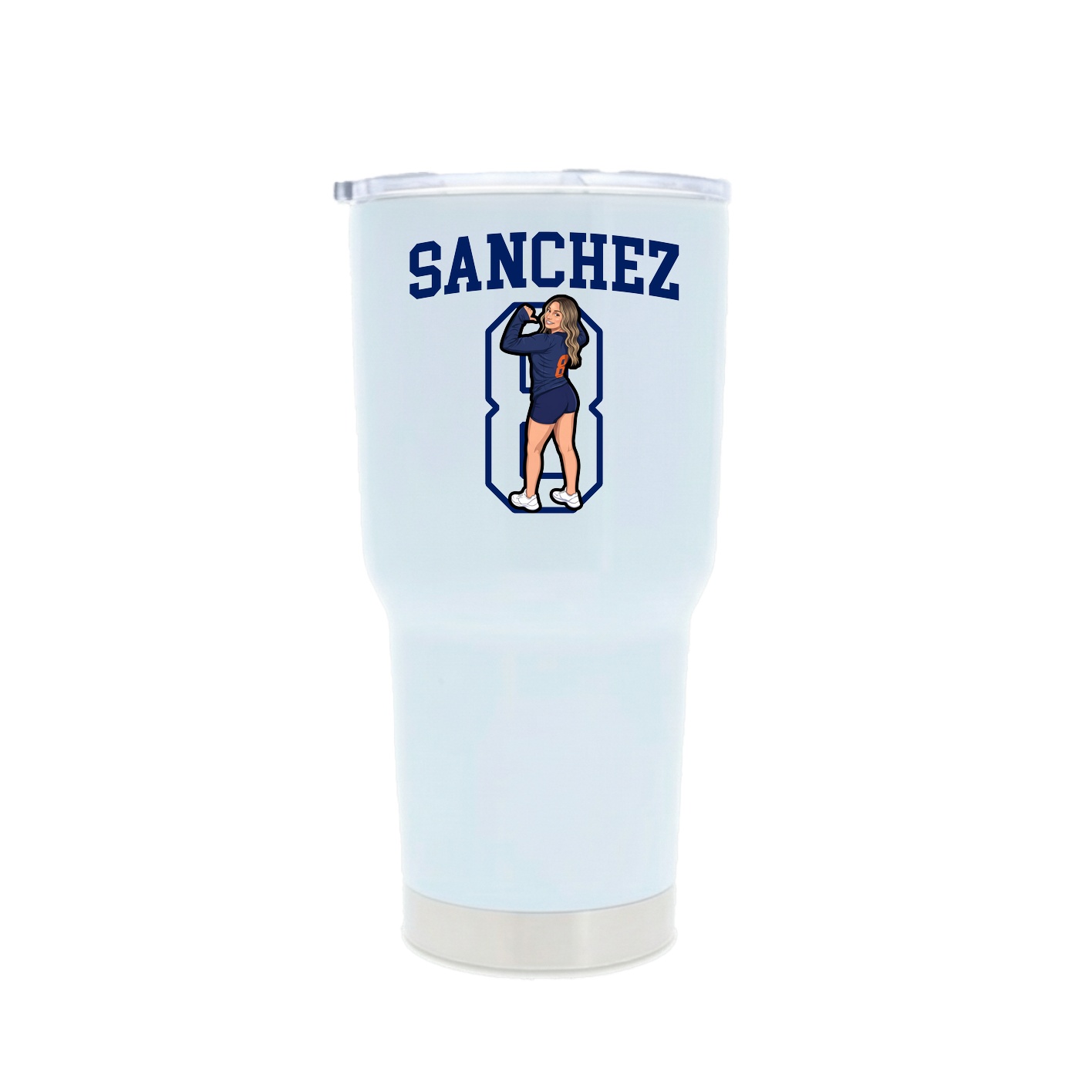 30oz Stainless Steel Tumbler — Shirsey in White