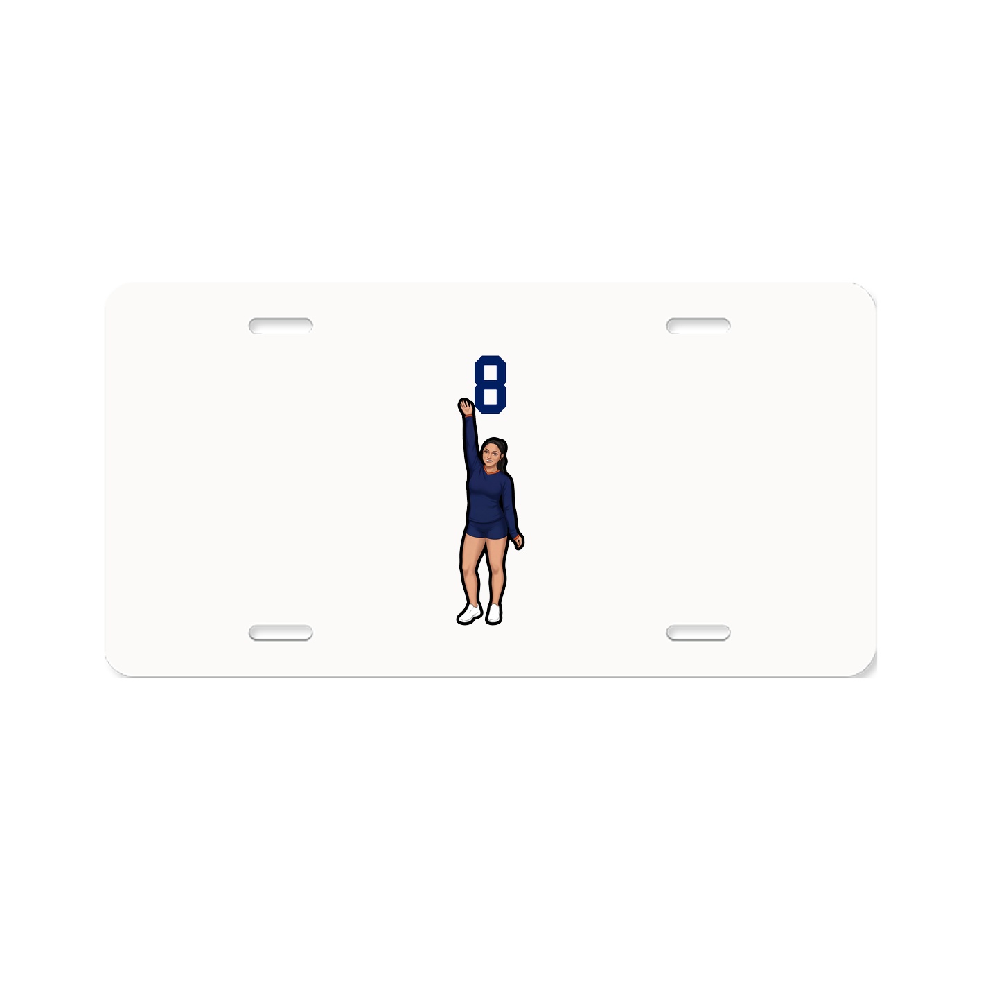 License Plate — Number Top in Classic