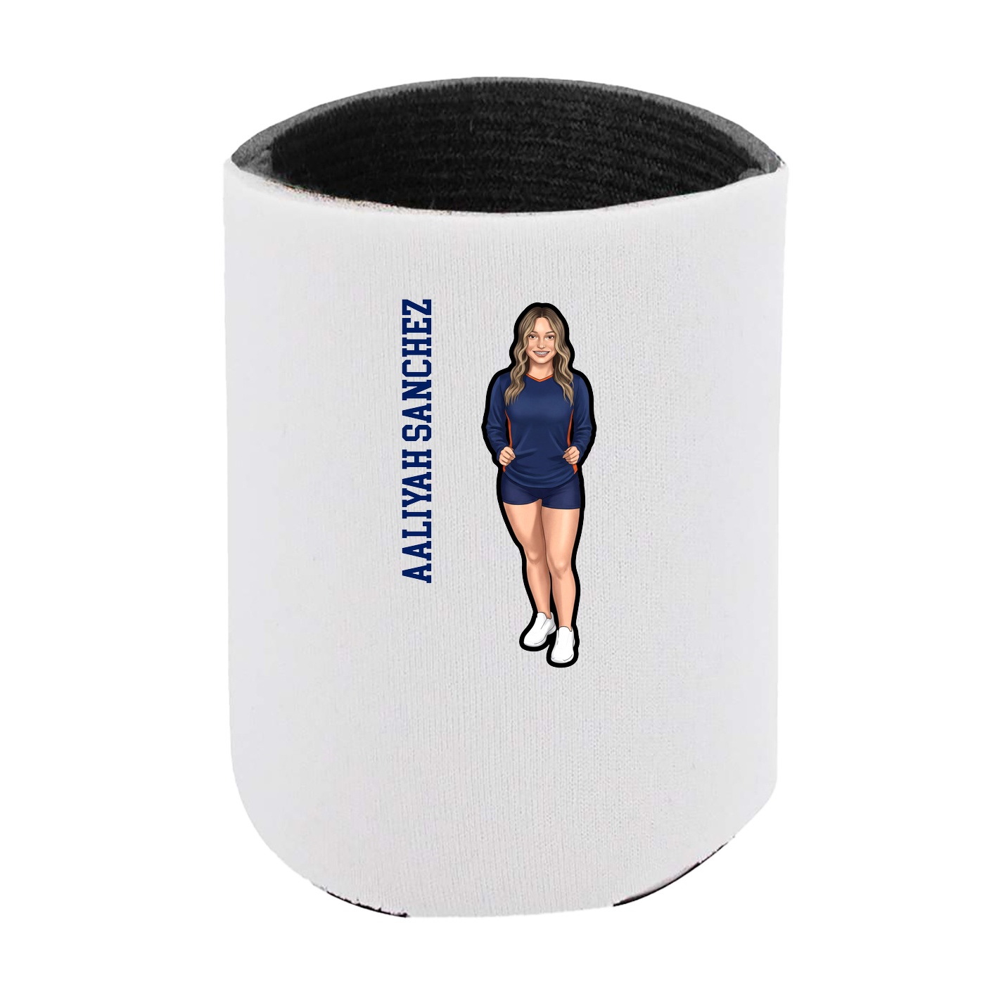 Can Holder — Name Vertical in White