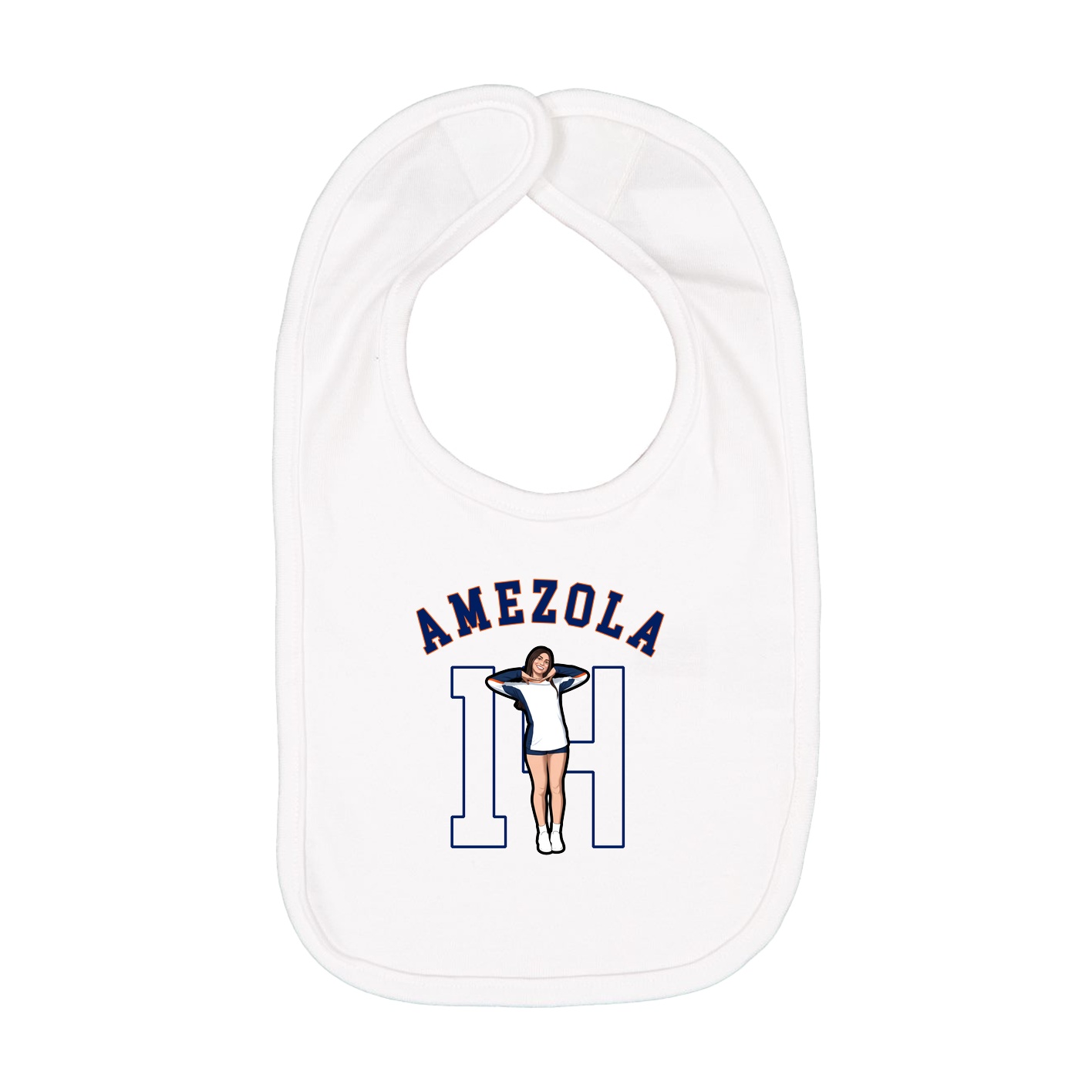 Infant Bib — Shirsey Arch in White