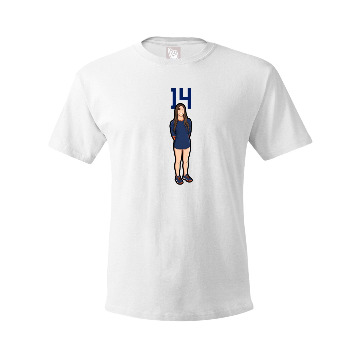 Tee — Number Top in White