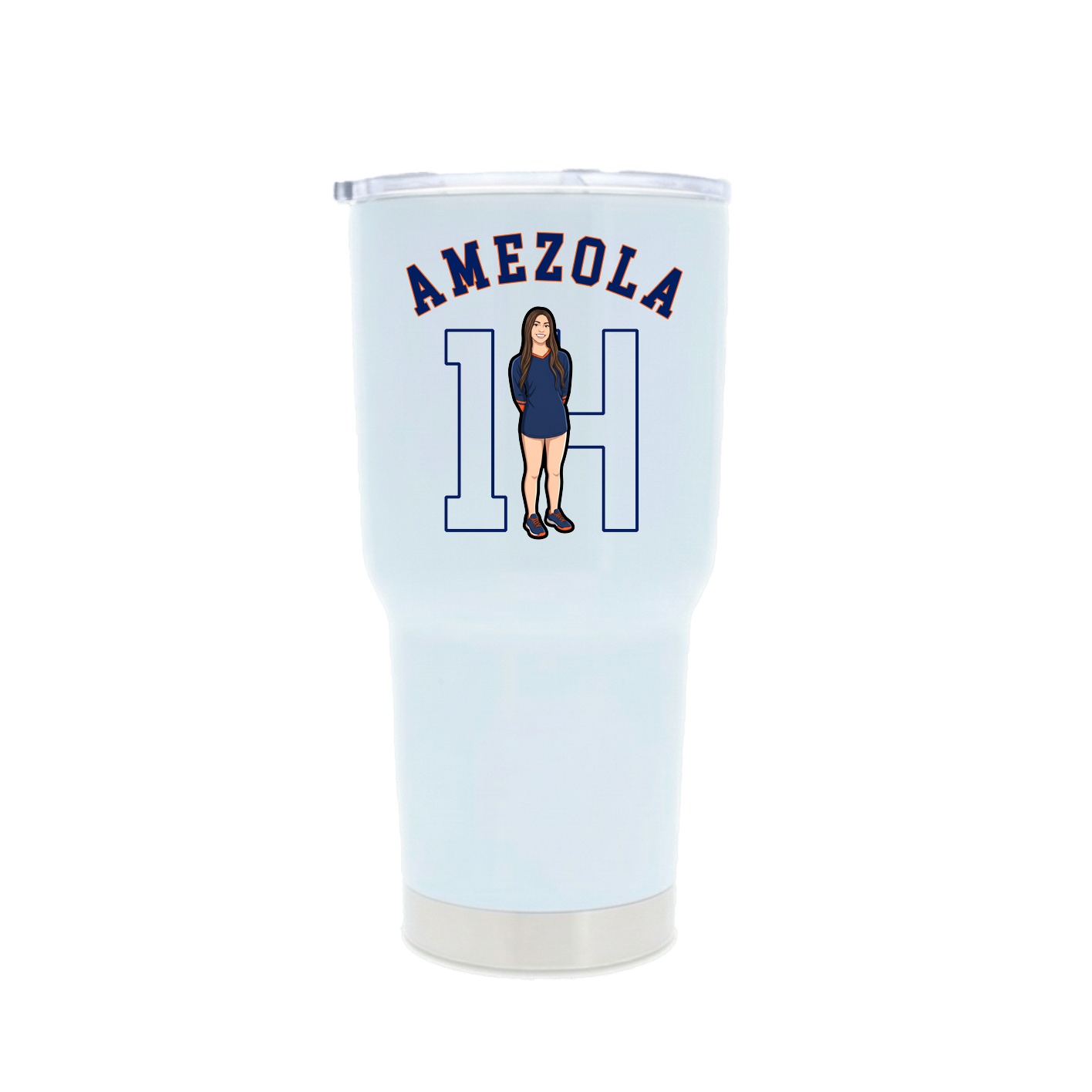 30oz Stainless Steel Tumbler — Shirsey Arch in White
