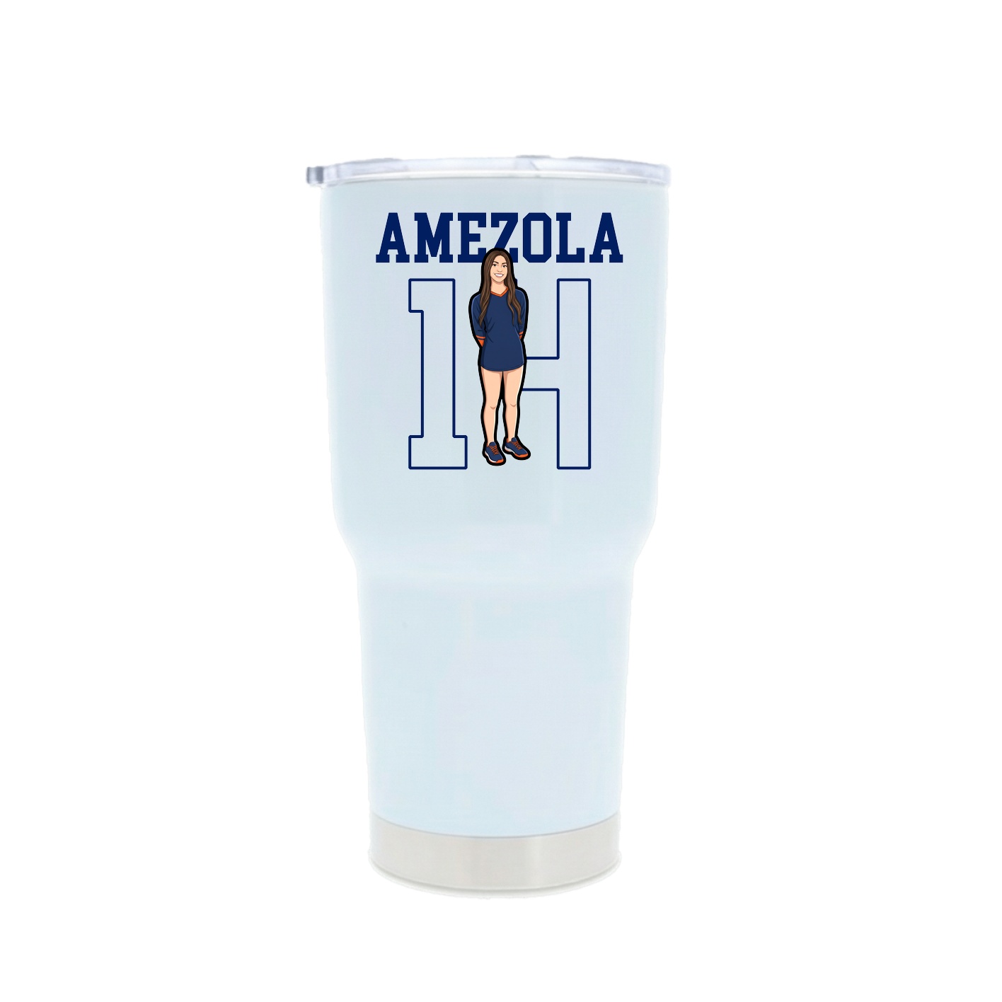 30oz Stainless Steel Tumbler — Shirsey in White