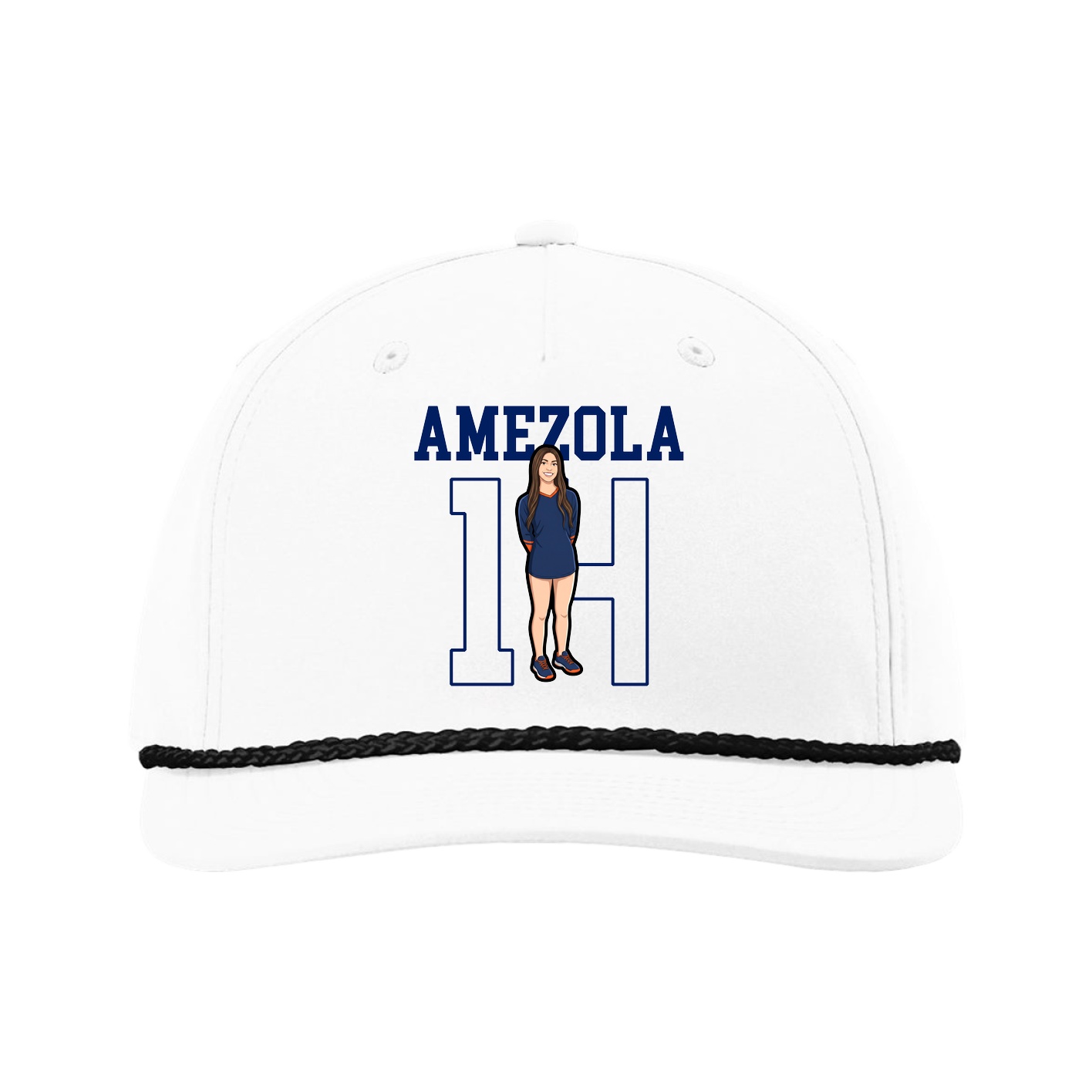 Five-Panel Classic Rope Cap — Shirsey in White