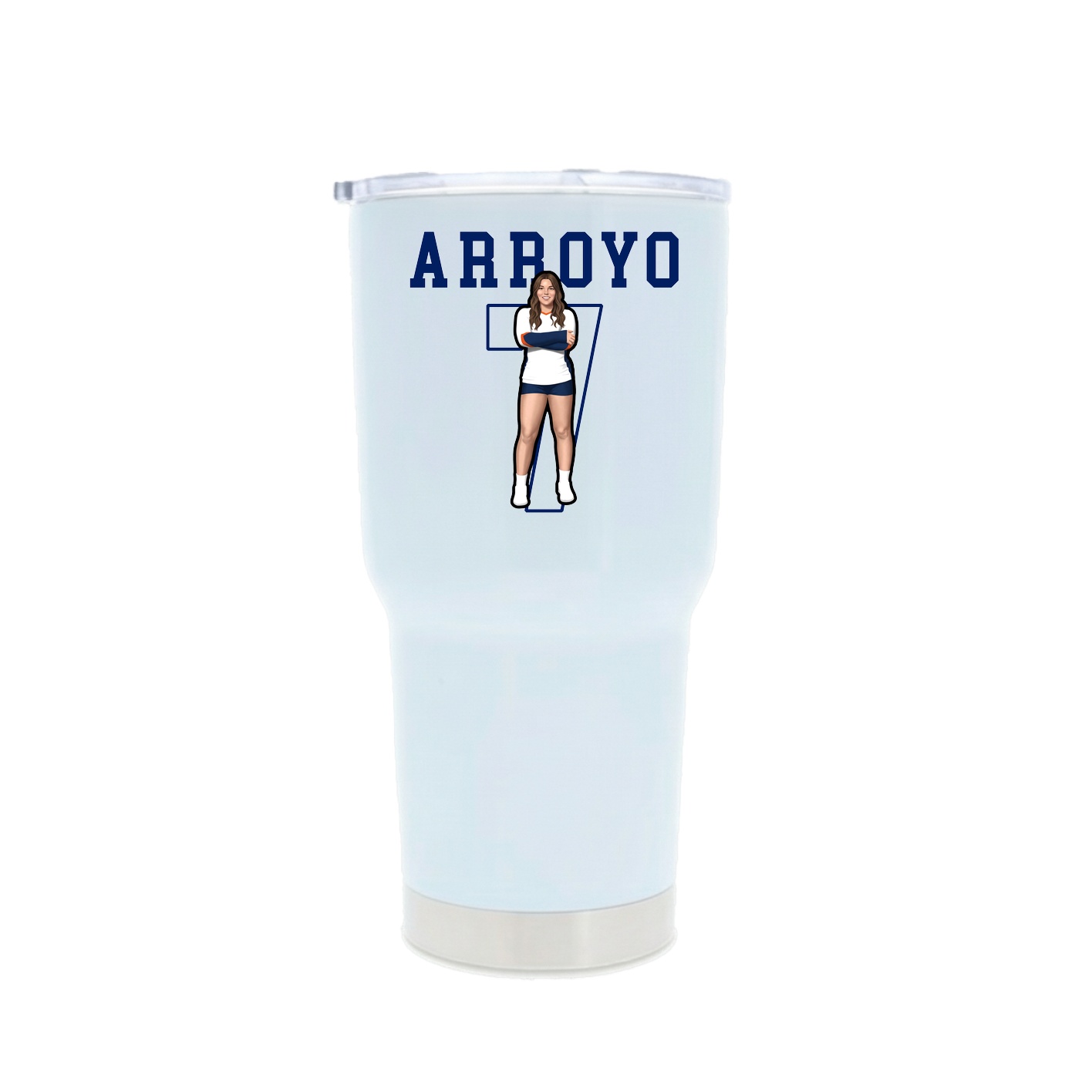 30oz Stainless Steel Tumbler — Shirsey in White