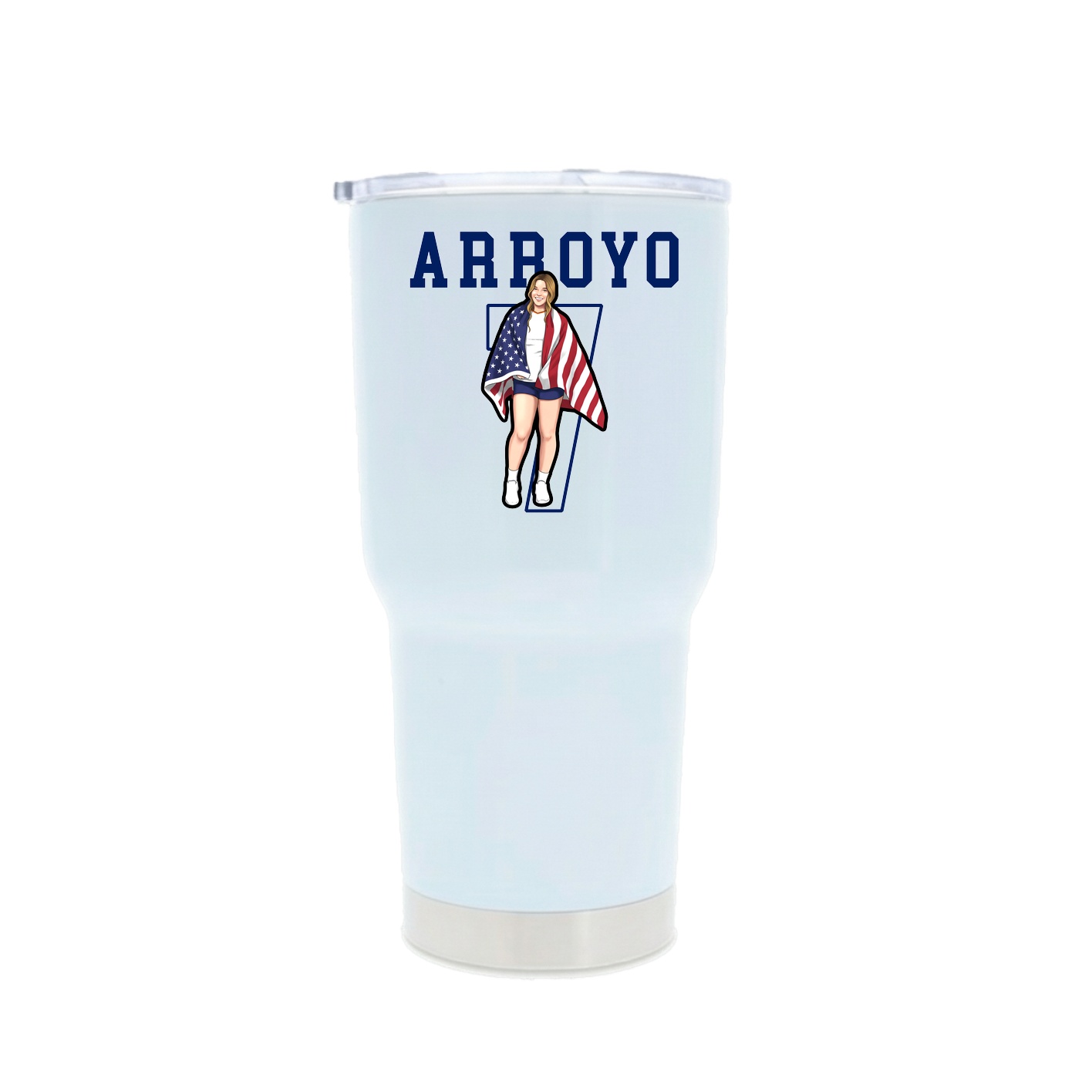 30oz Stainless Steel Tumbler — Shirsey in White