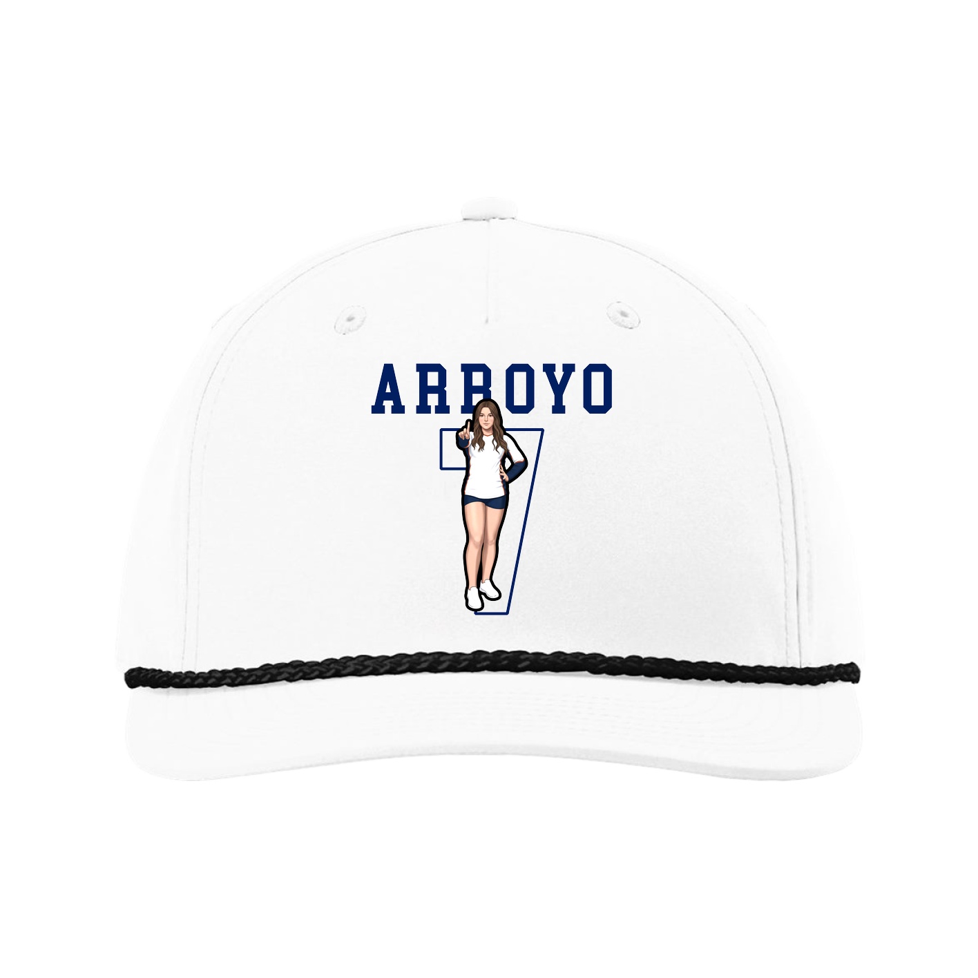 Five-Panel Classic Rope Cap — Shirsey in White