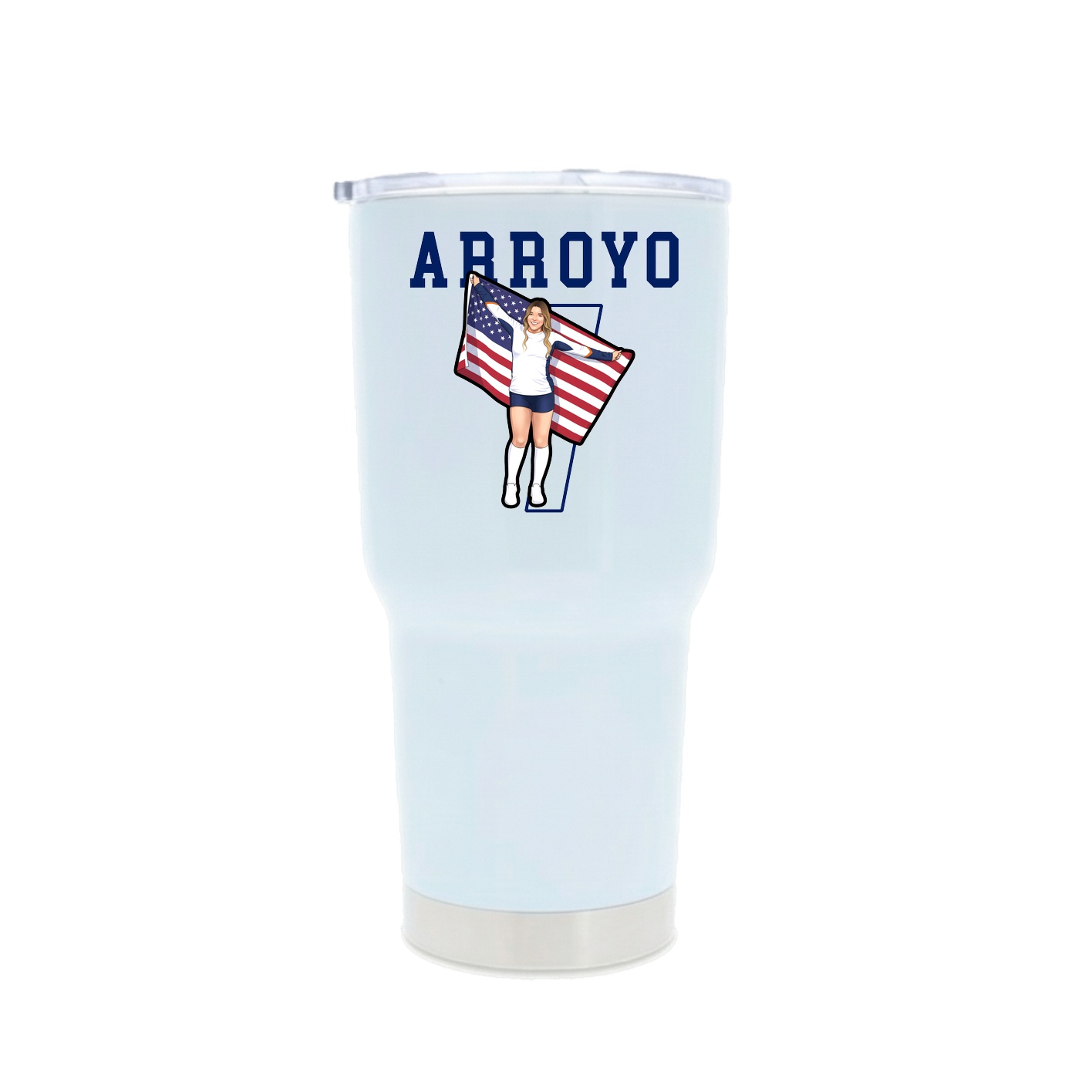 30oz Stainless Steel Tumbler — Shirsey in White