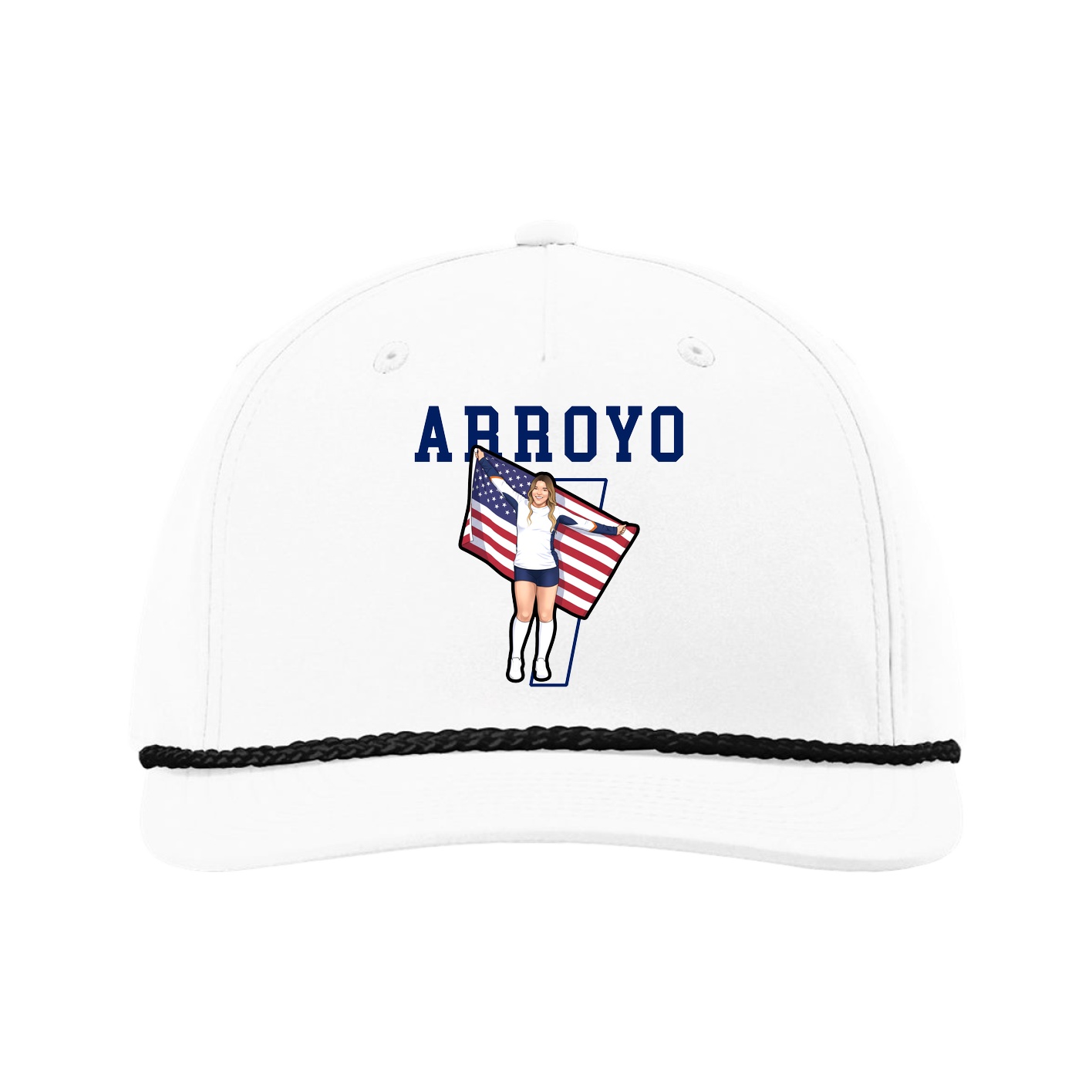 Five-Panel Classic Rope Cap — Shirsey in White