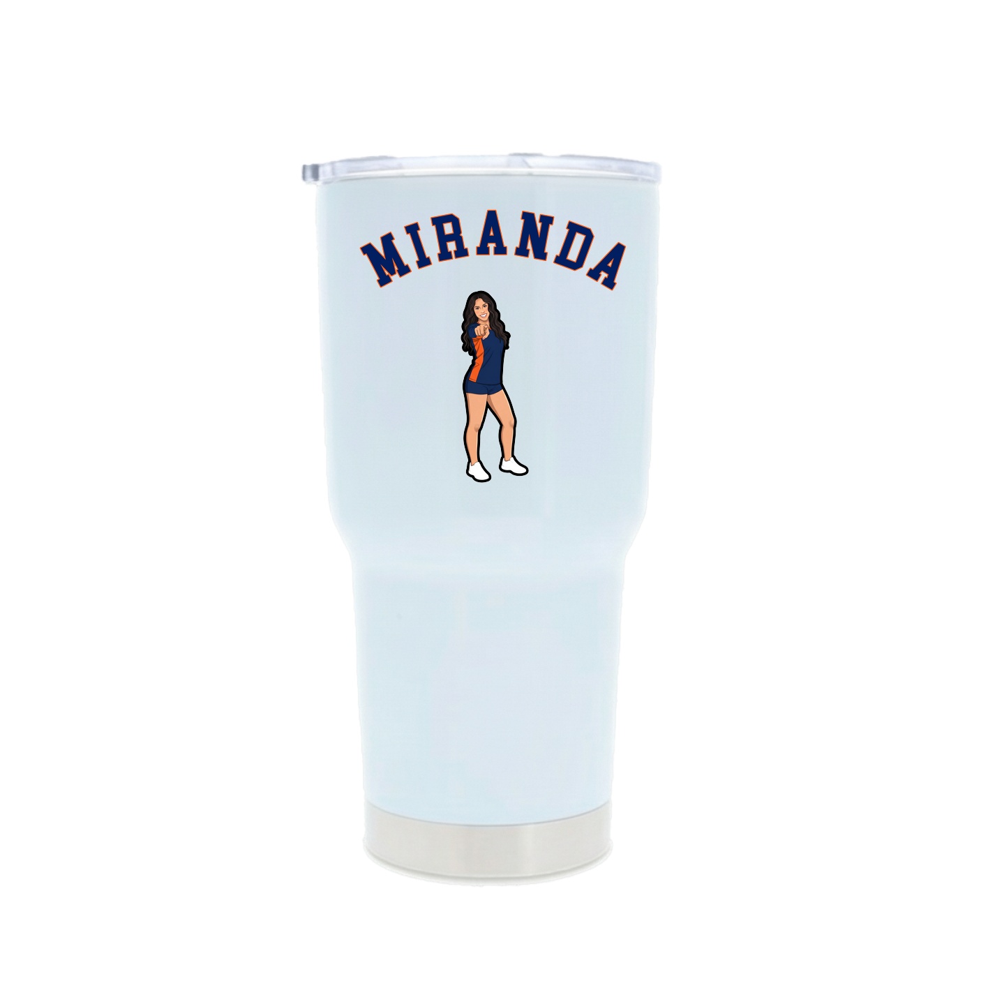 30oz Stainless Steel Tumbler — Shirsey Arch in White
