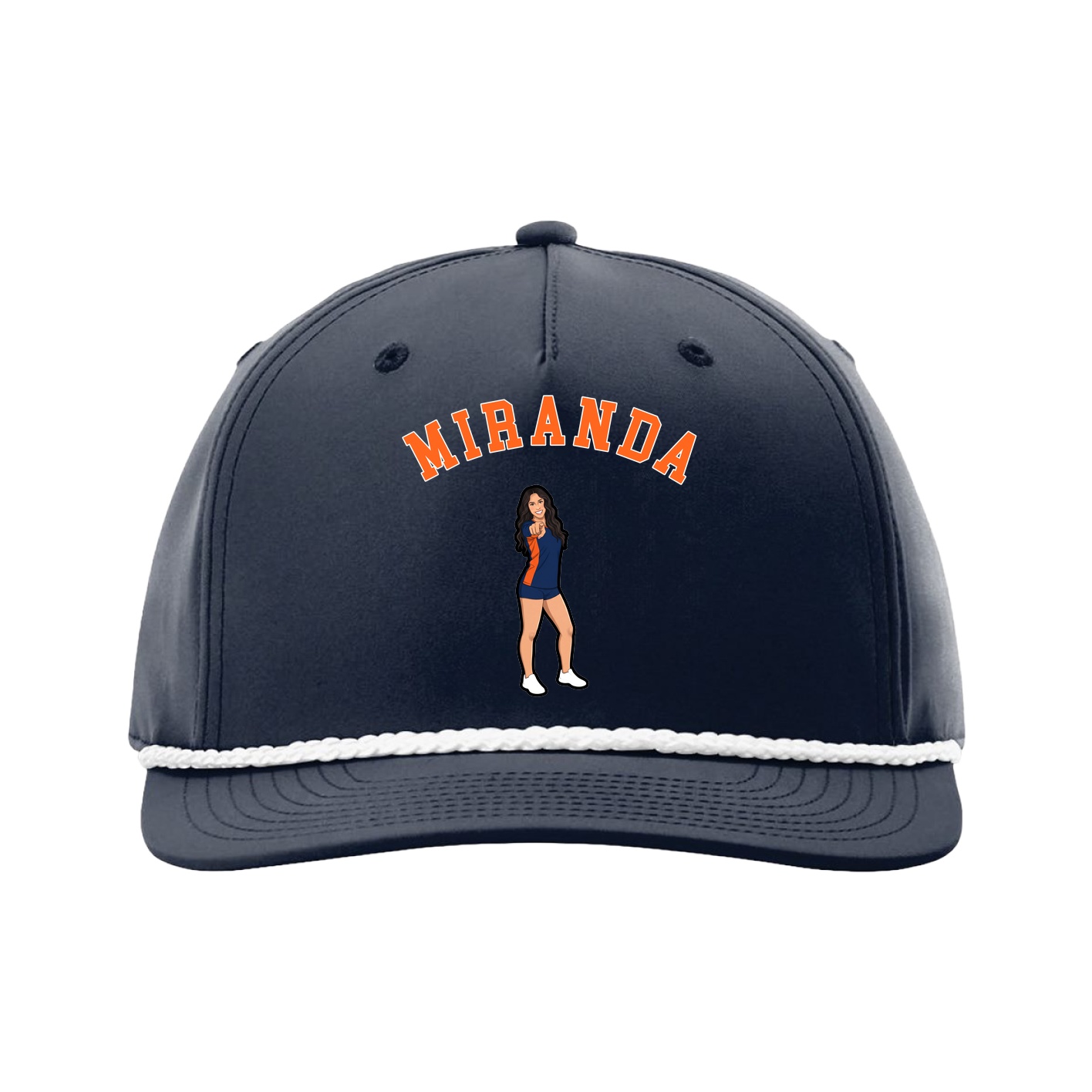 Five-Panel Classic Rope Cap — Shirsey Arch in Navy