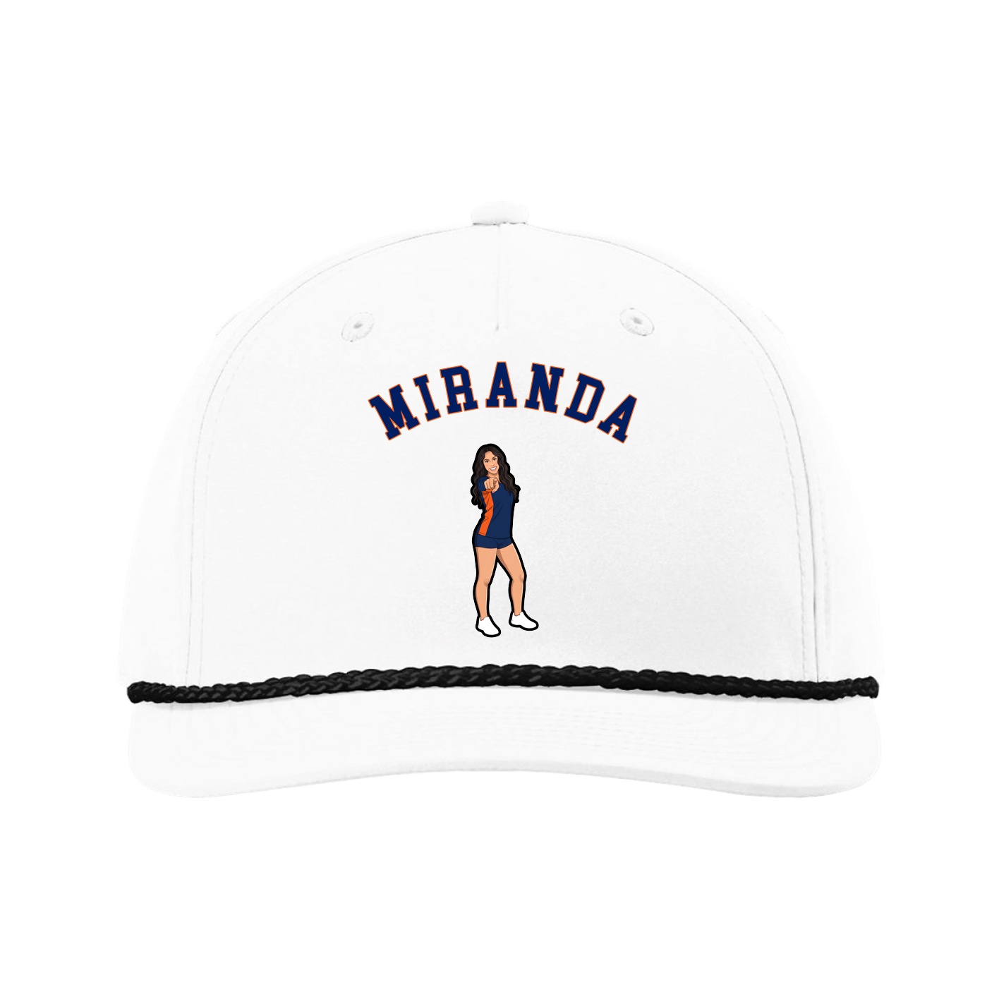 Five-Panel Classic Rope Cap — Shirsey Arch in White