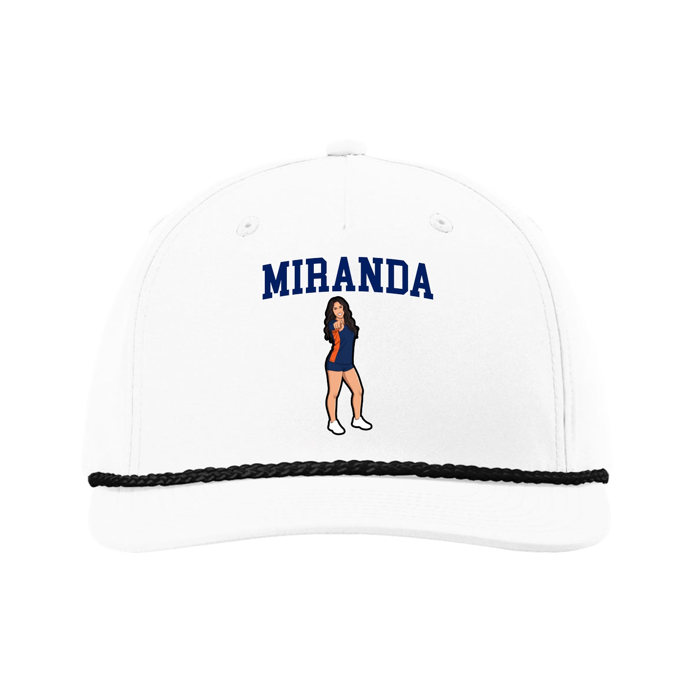 Five-Panel Classic Rope Cap — Shirsey in White