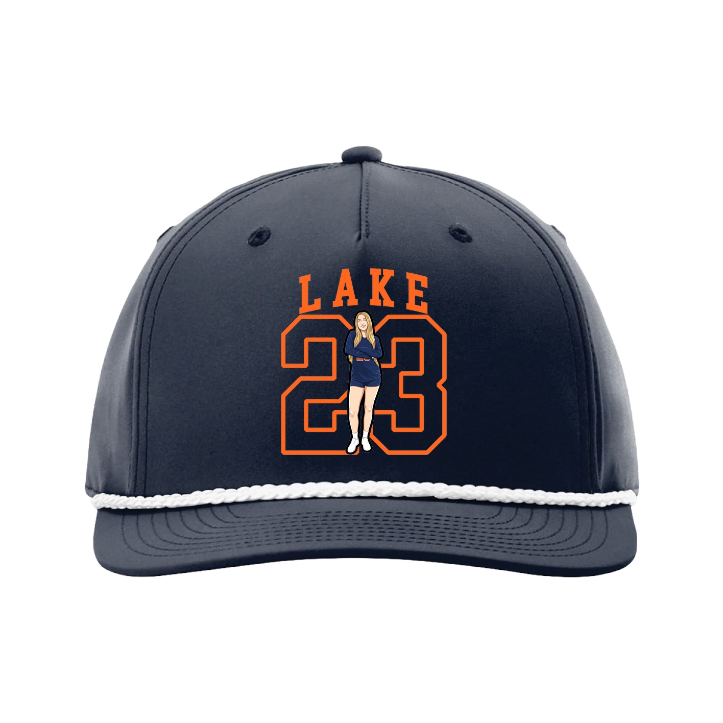 Five-Panel Classic Rope Cap — Shirsey in Navy