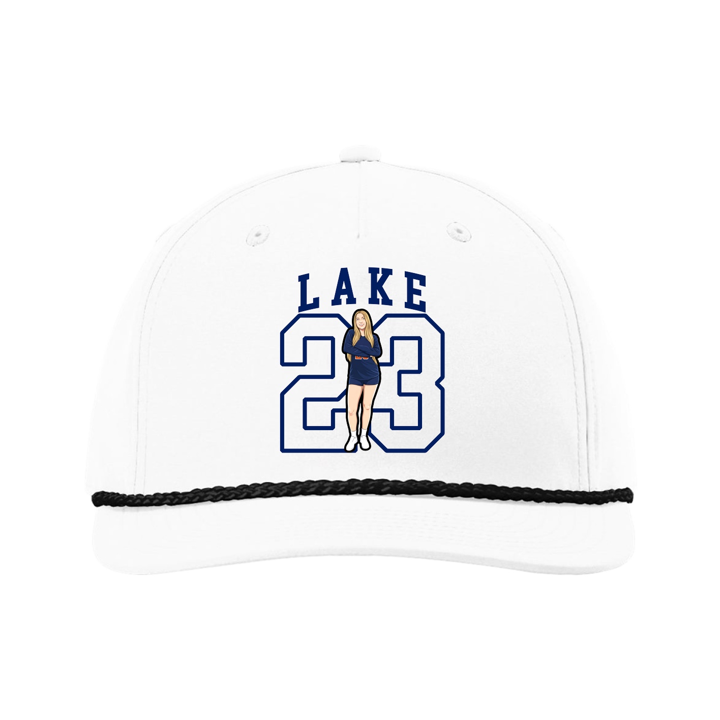 Five-Panel Classic Rope Cap — Shirsey in White