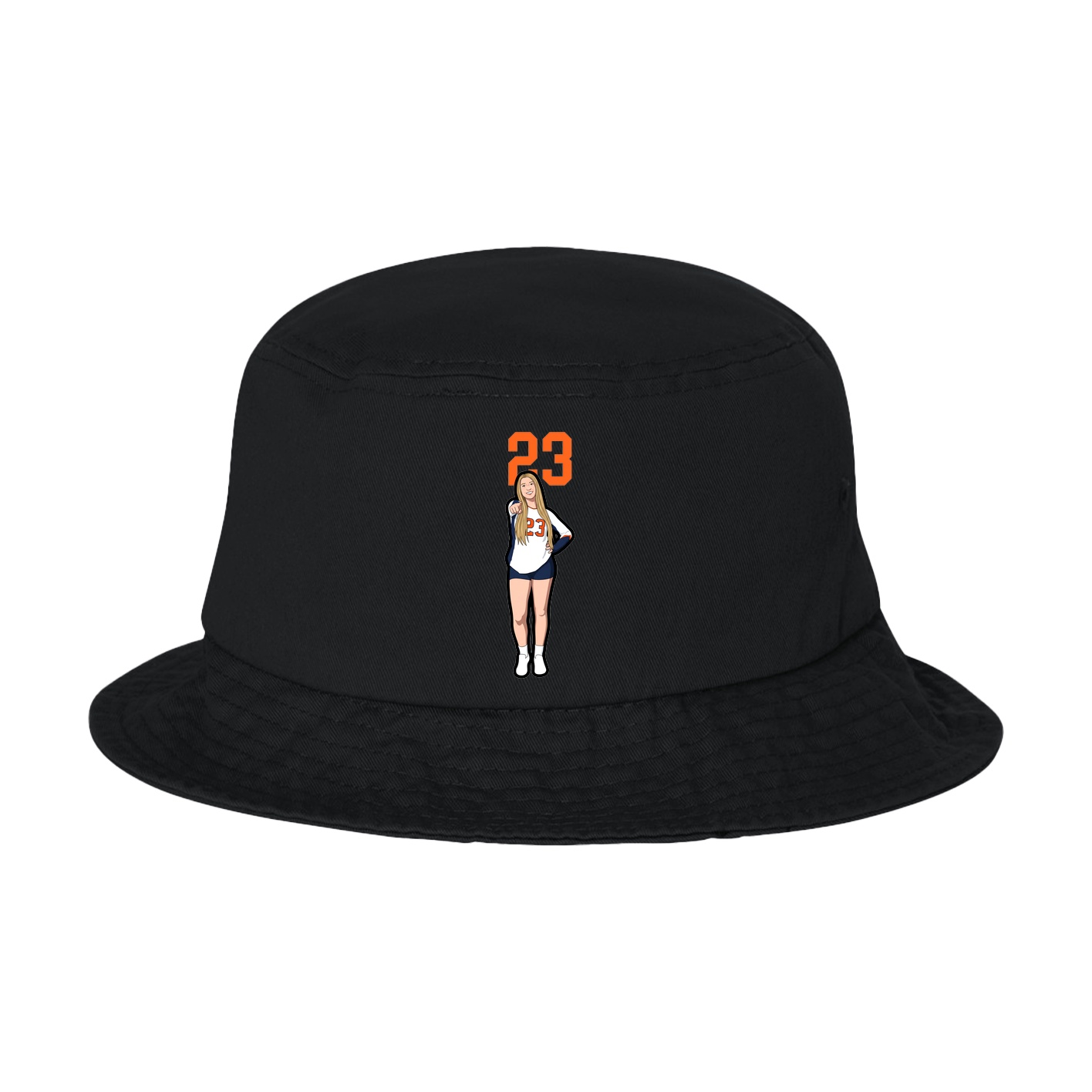 Bucket Cap — Number Top in Black