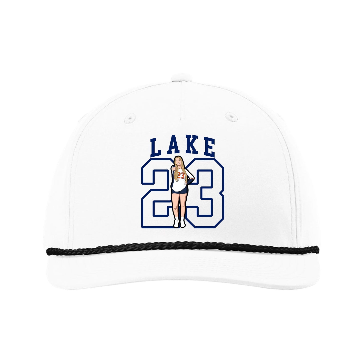 Five-Panel Classic Rope Cap — Shirsey in White
