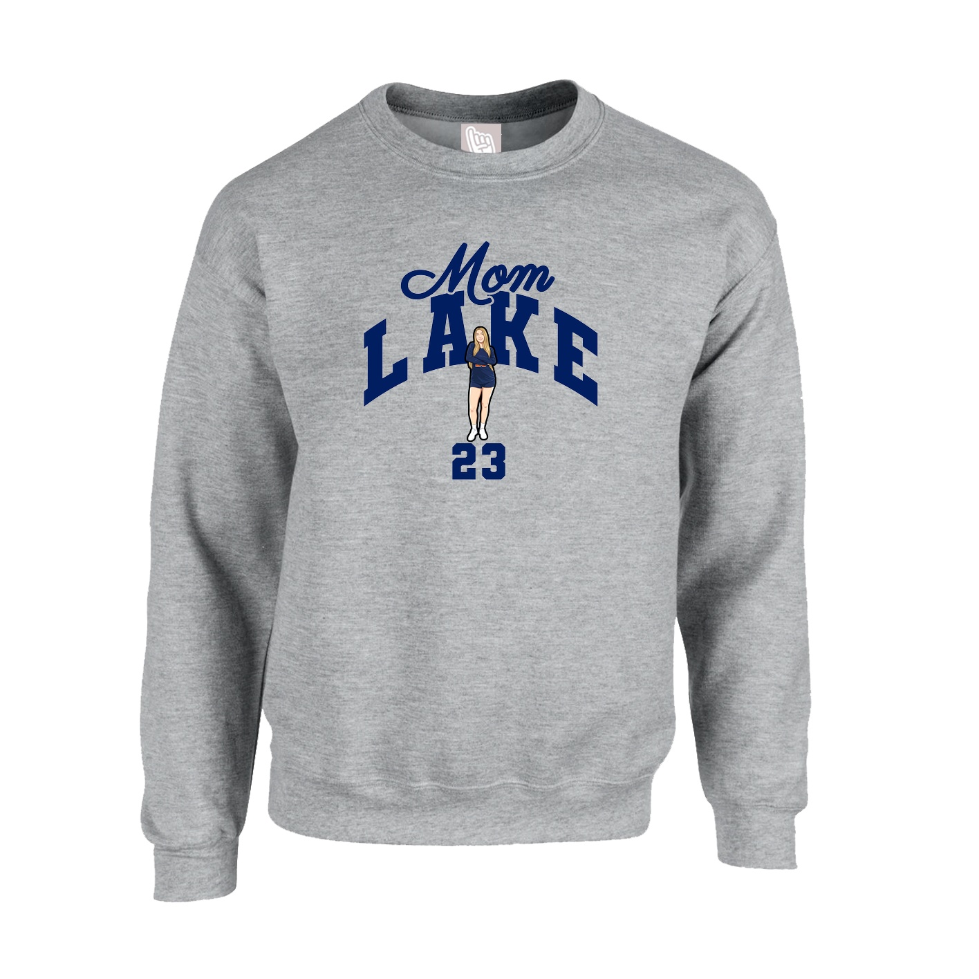 Fleece Crew — Mothers Day Arch in Grey