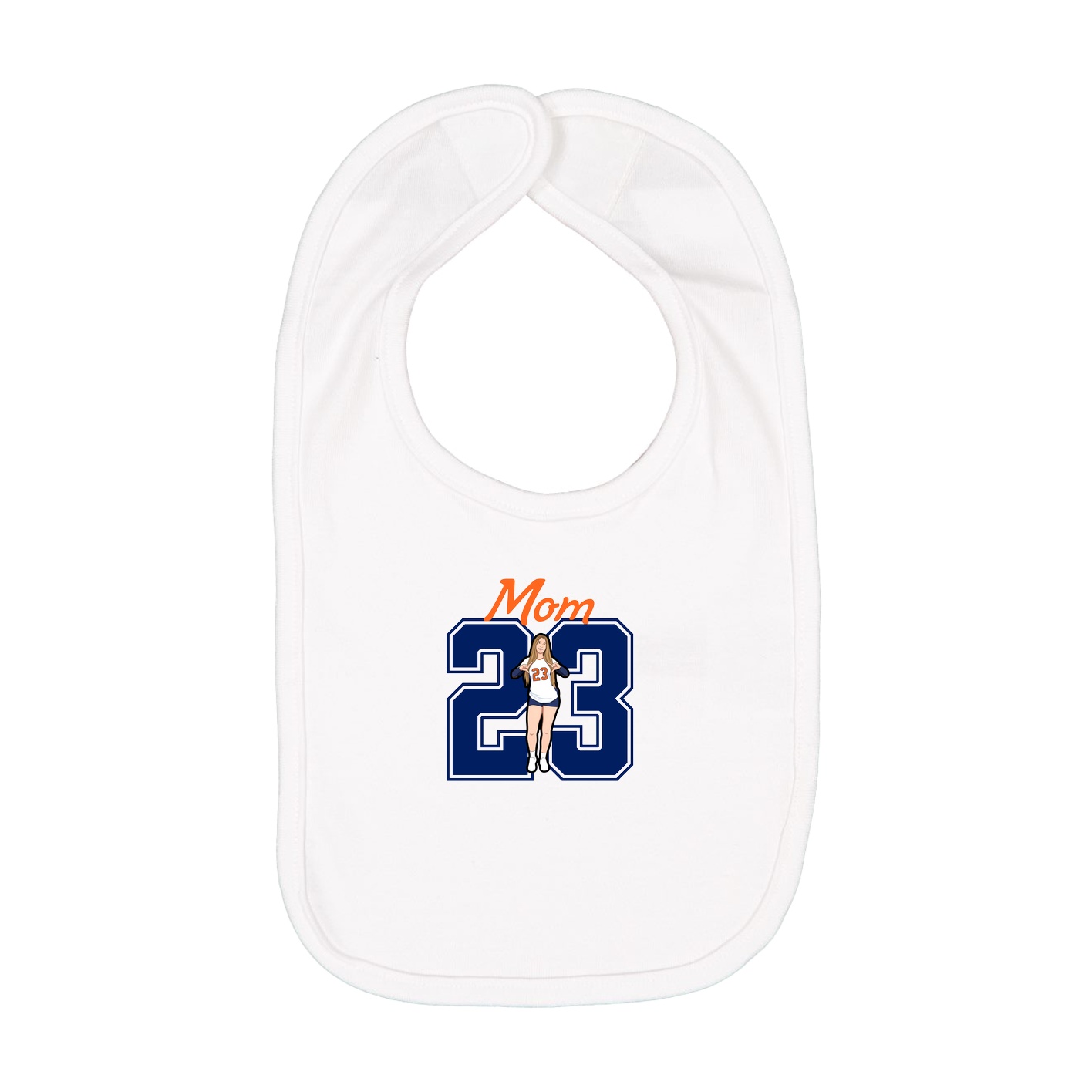 Infant Bib — Mothers Day Shirsey in White