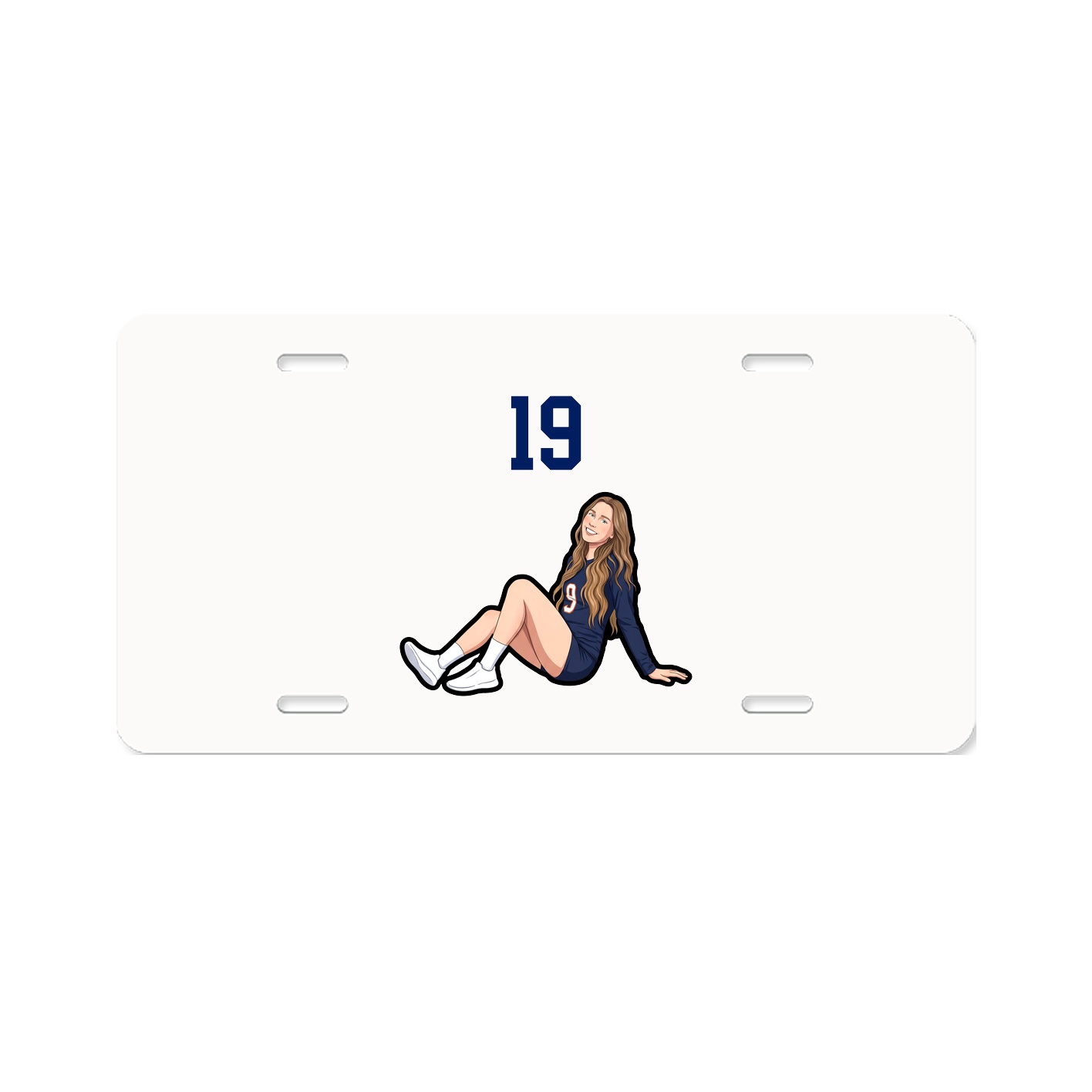 License Plate — Number Top in Classic