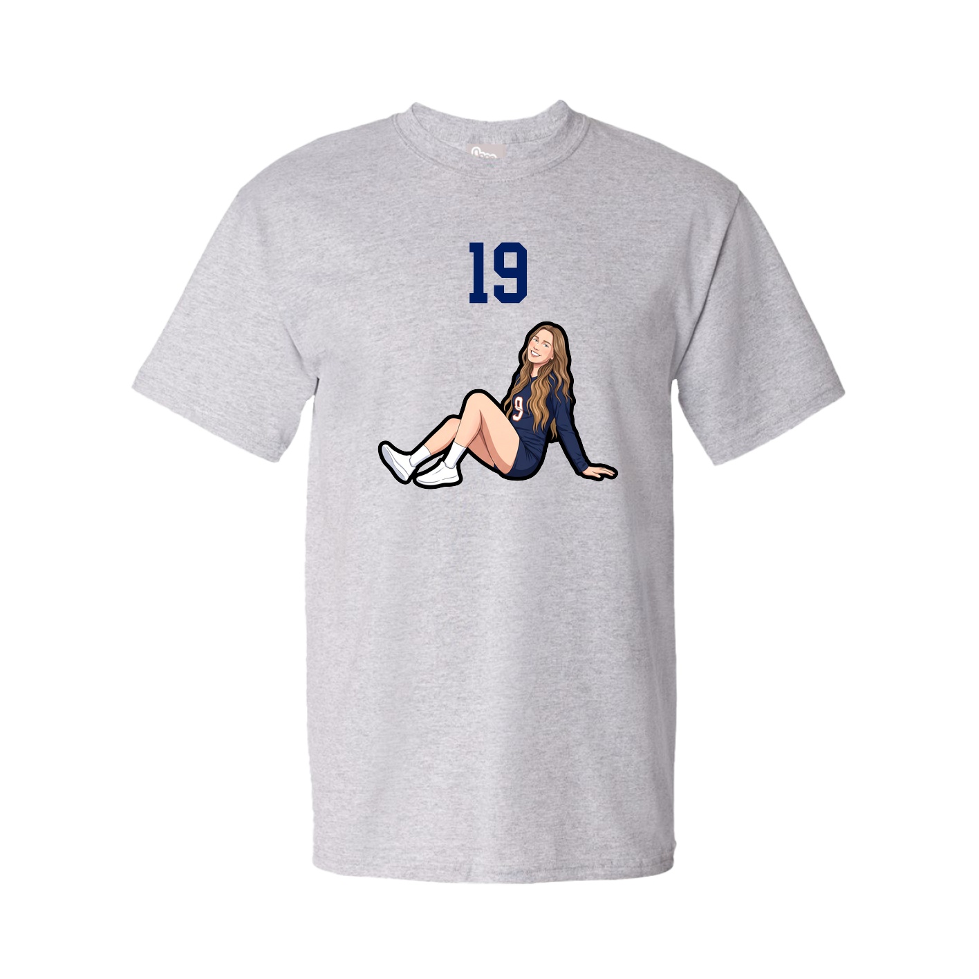 Youth Tee — Number Top in Grey