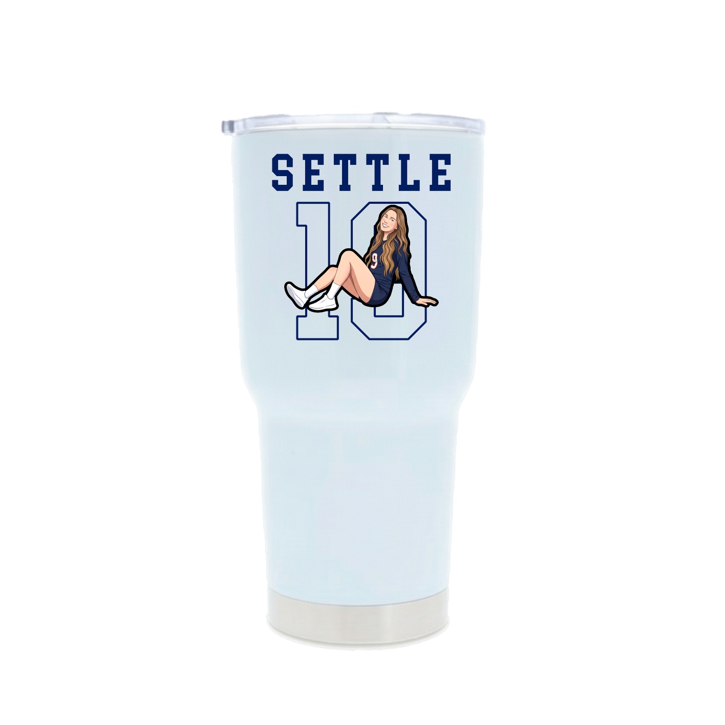 30oz Stainless Steel Tumbler — Shirsey in White