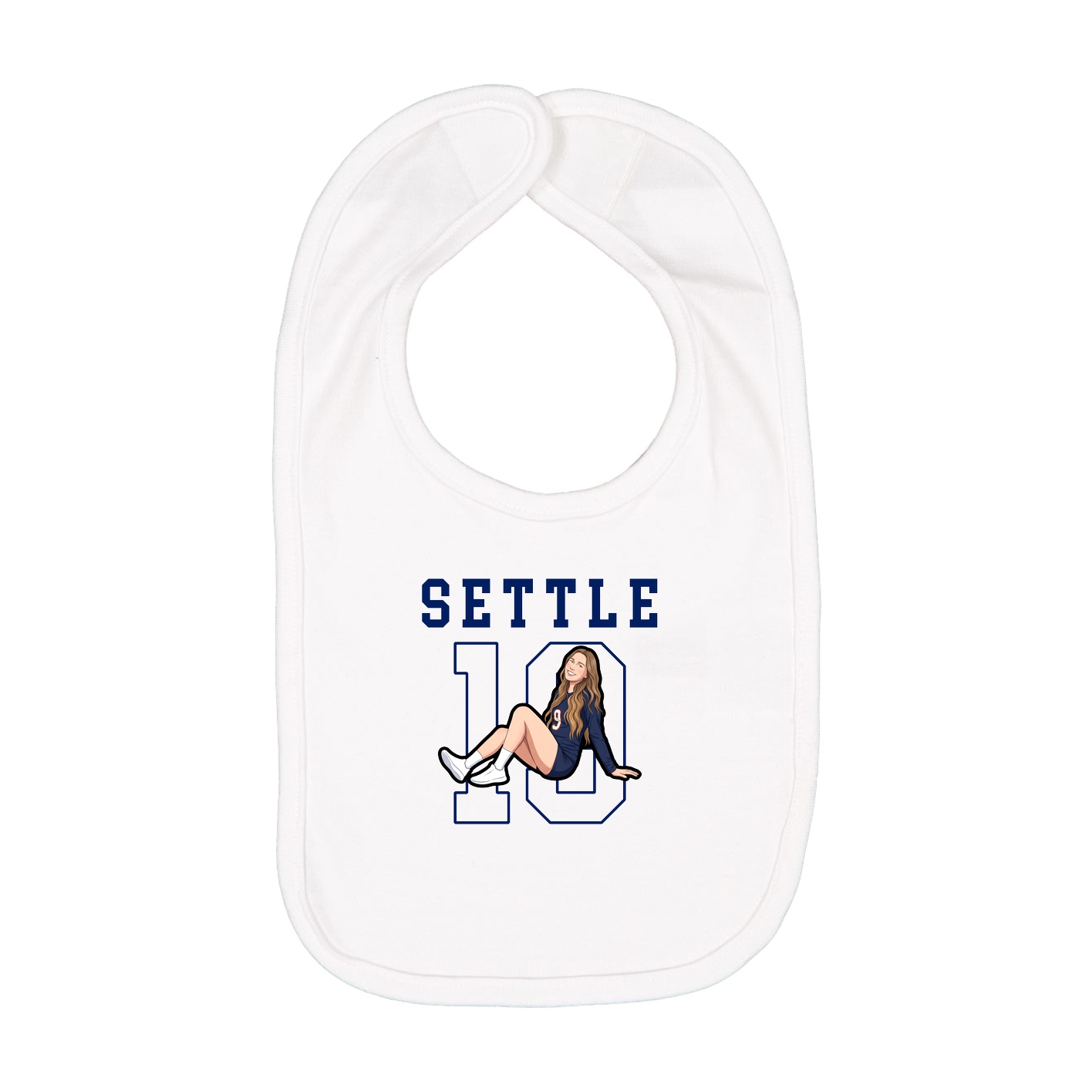 Infant Bib — Shirsey in White