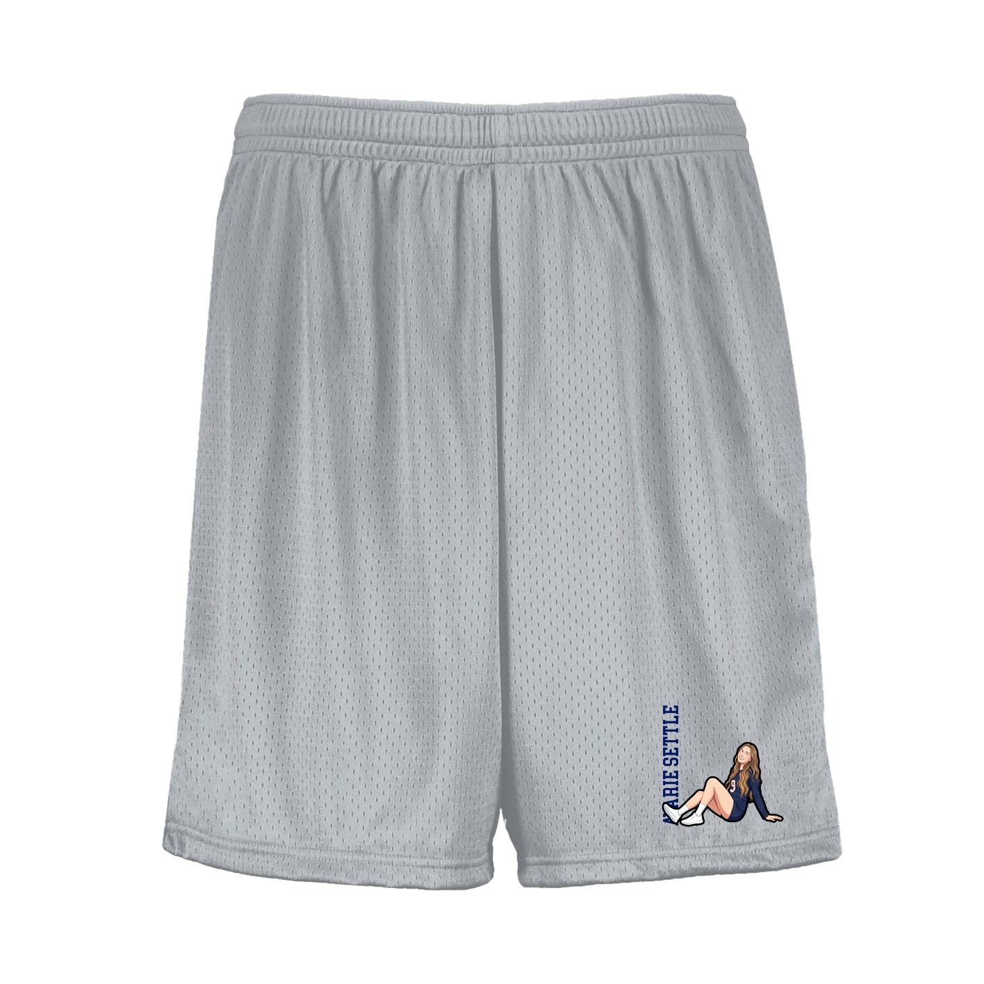 Shorts — Name Vertical in Silver