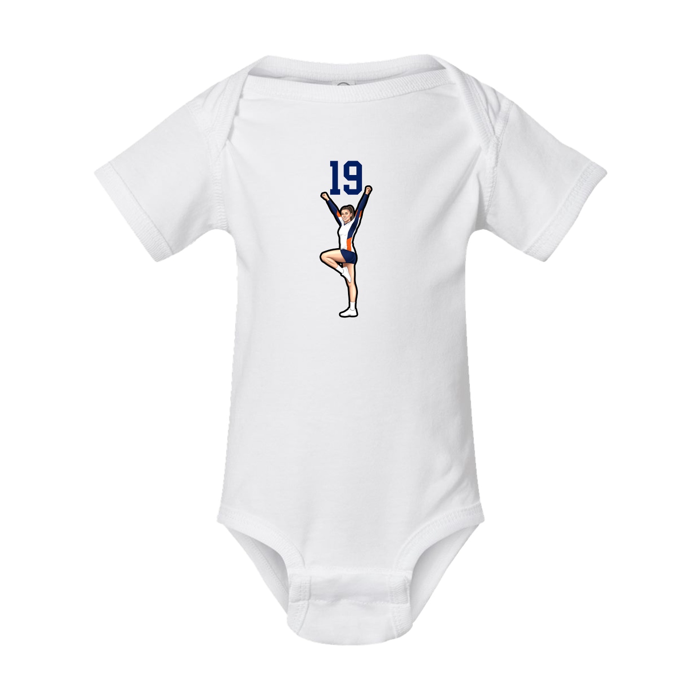 Baby Onesie — Number Top in White