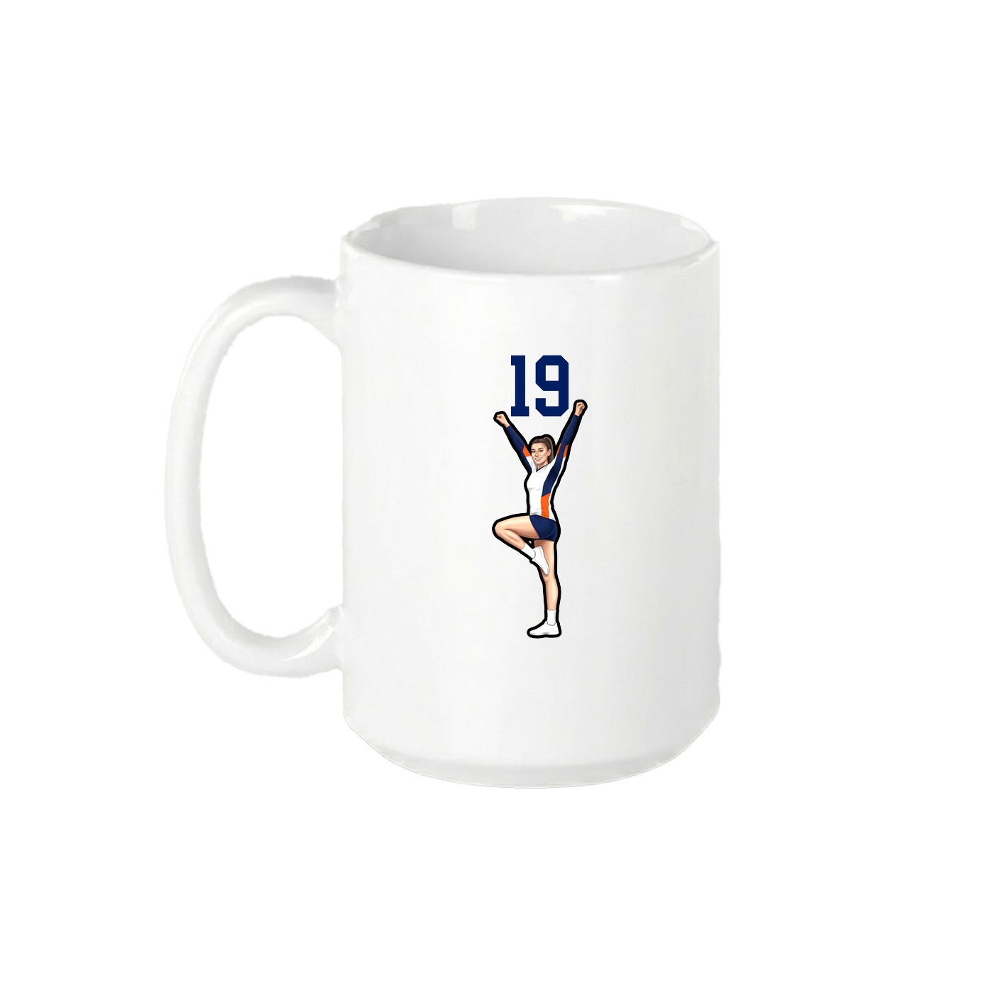 15oz Coffee Mug — Number Top in White