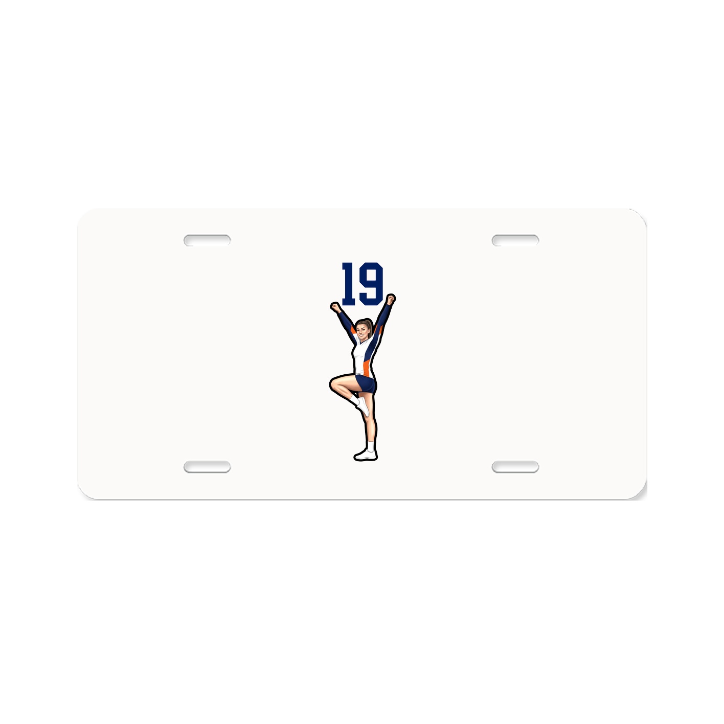 License Plate — Number Top in Classic