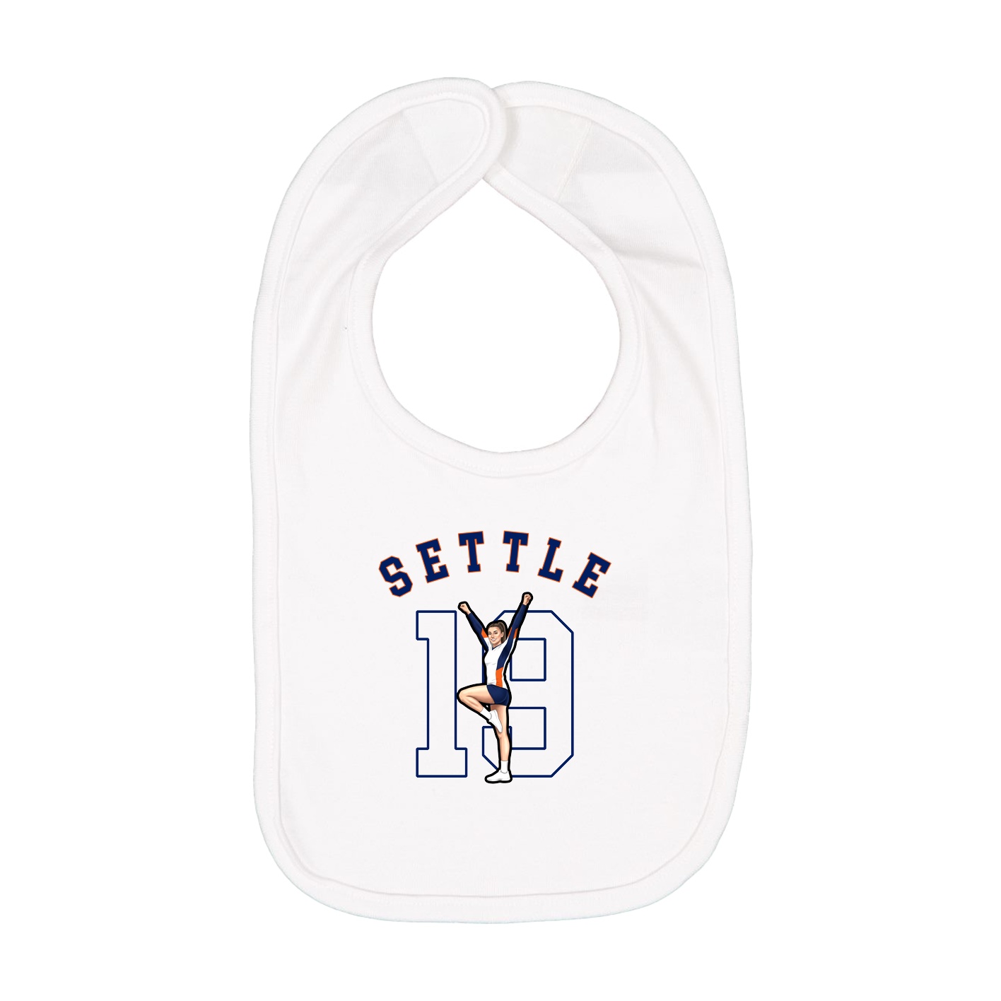Infant Bib — Shirsey Arch in White