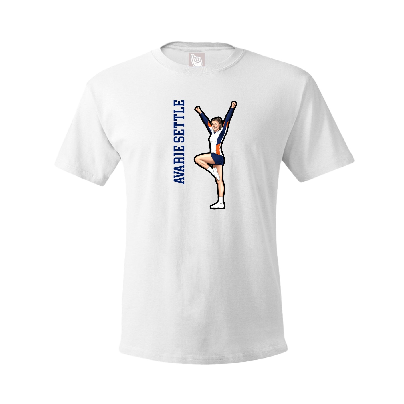 Youth Tee — Name Vertical in White