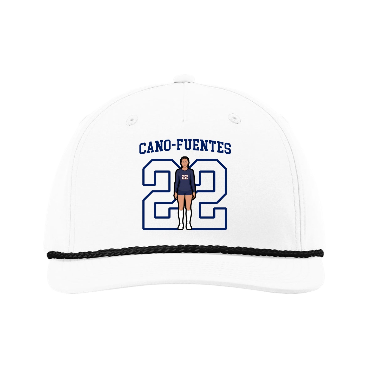 Five-Panel Classic Rope Cap — Shirsey in White